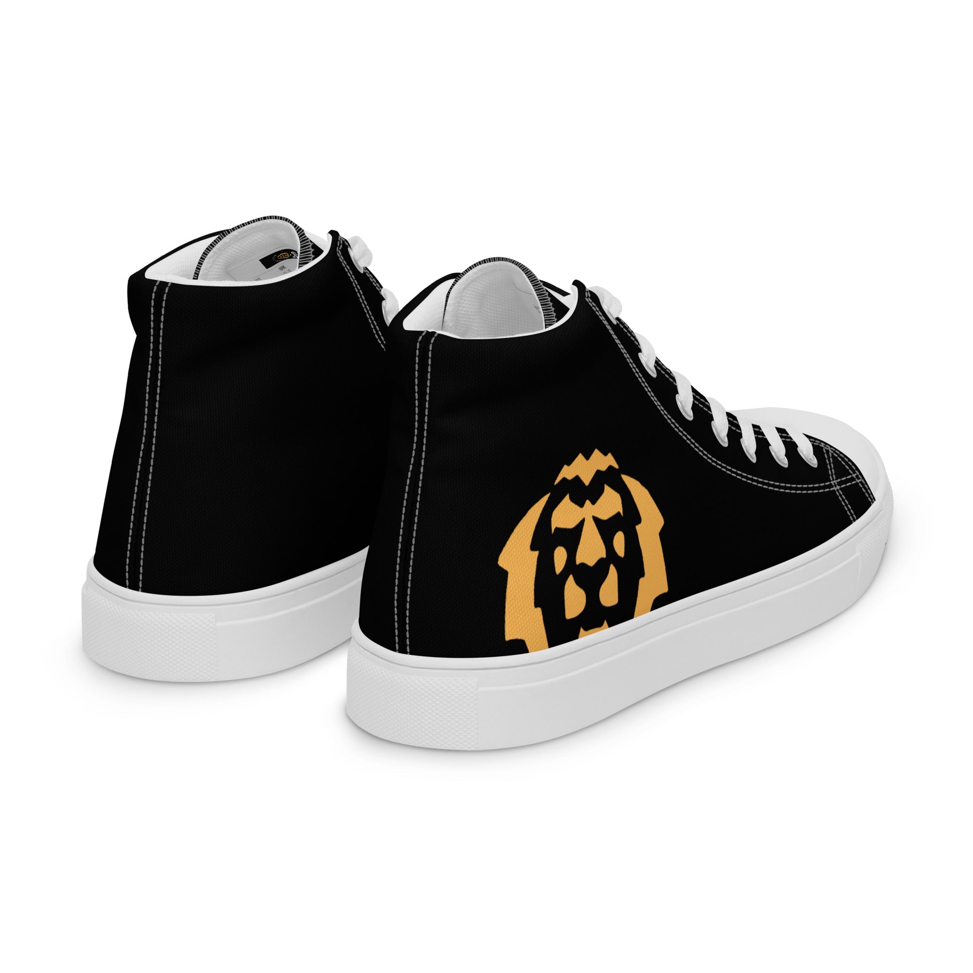 Gface Men’s high top canvas Gold Lion print