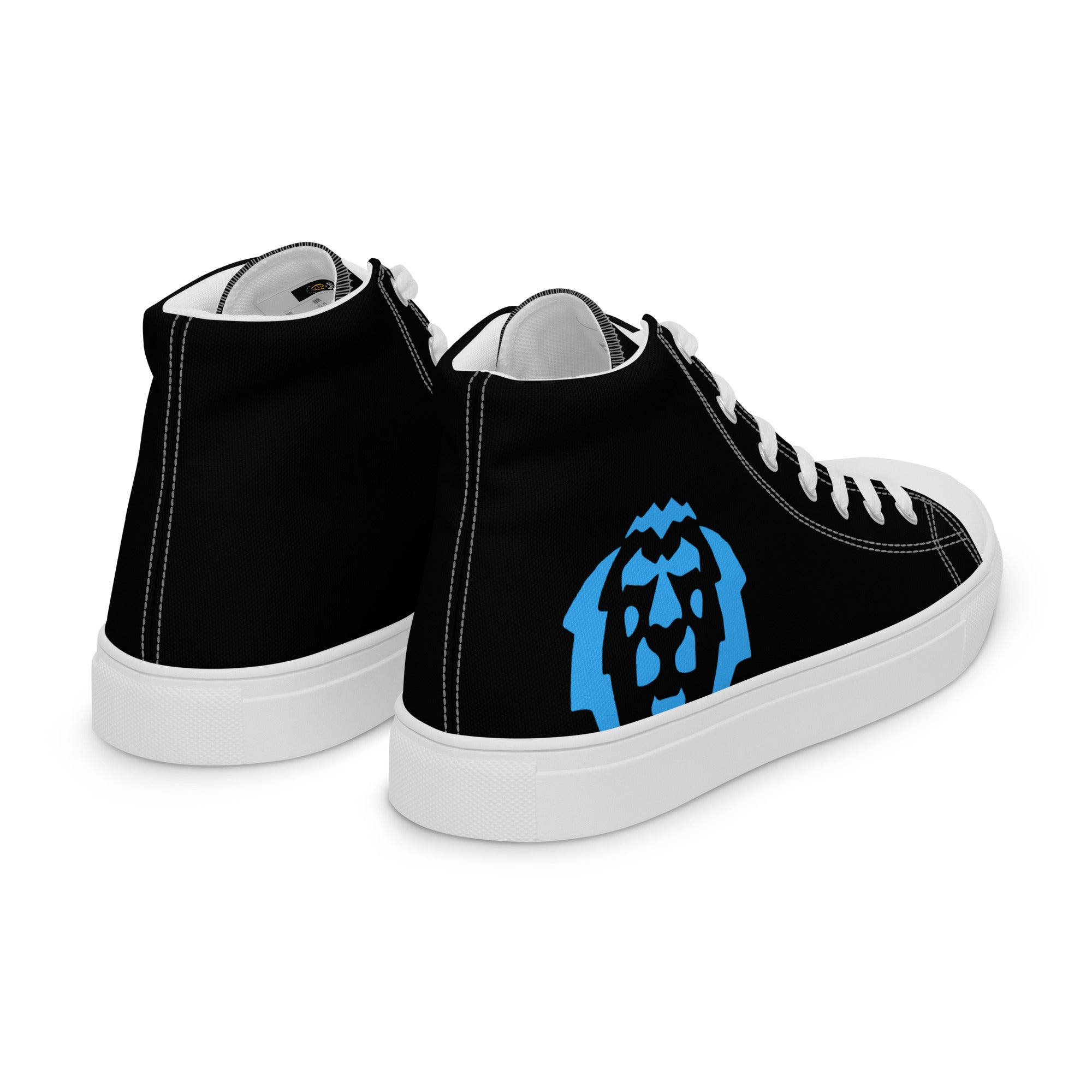 Gface Men’s high top canvas Blue Lion print