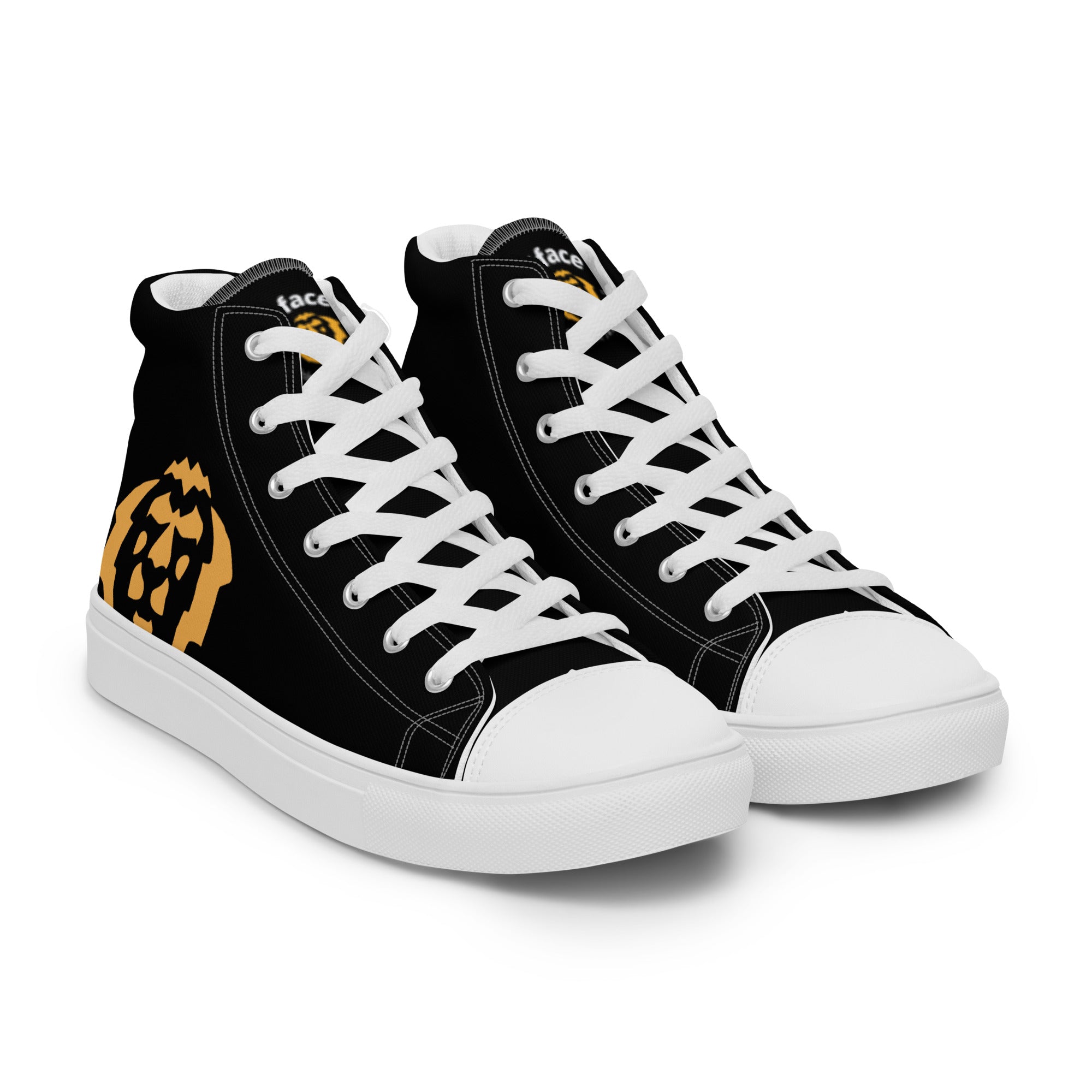 Gface Men’s high top canvas Gold Lion print