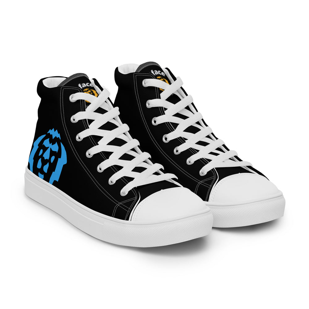 Gface Men’s high top canvas Blue Lion print