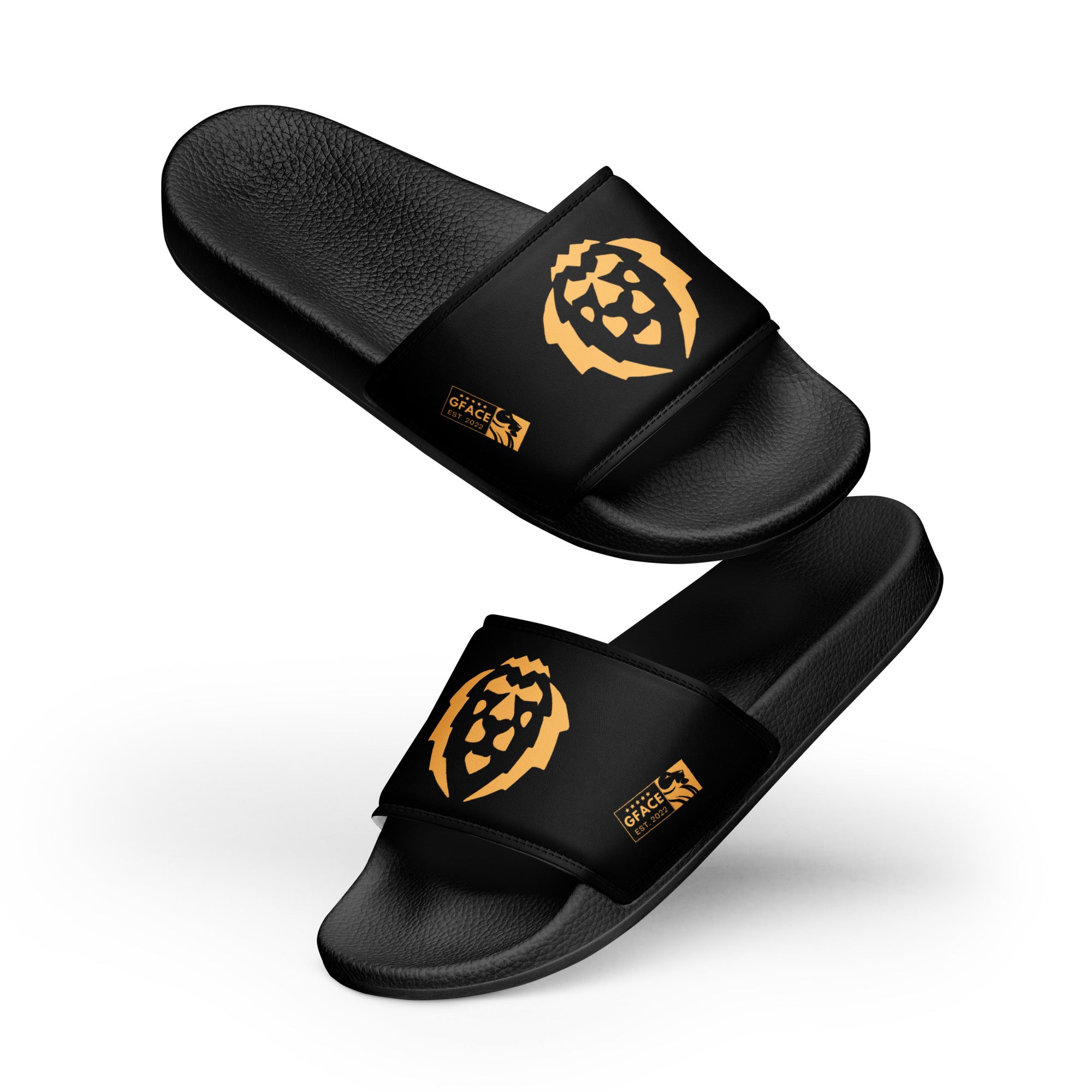 GFACE Men's Gold Lion slides