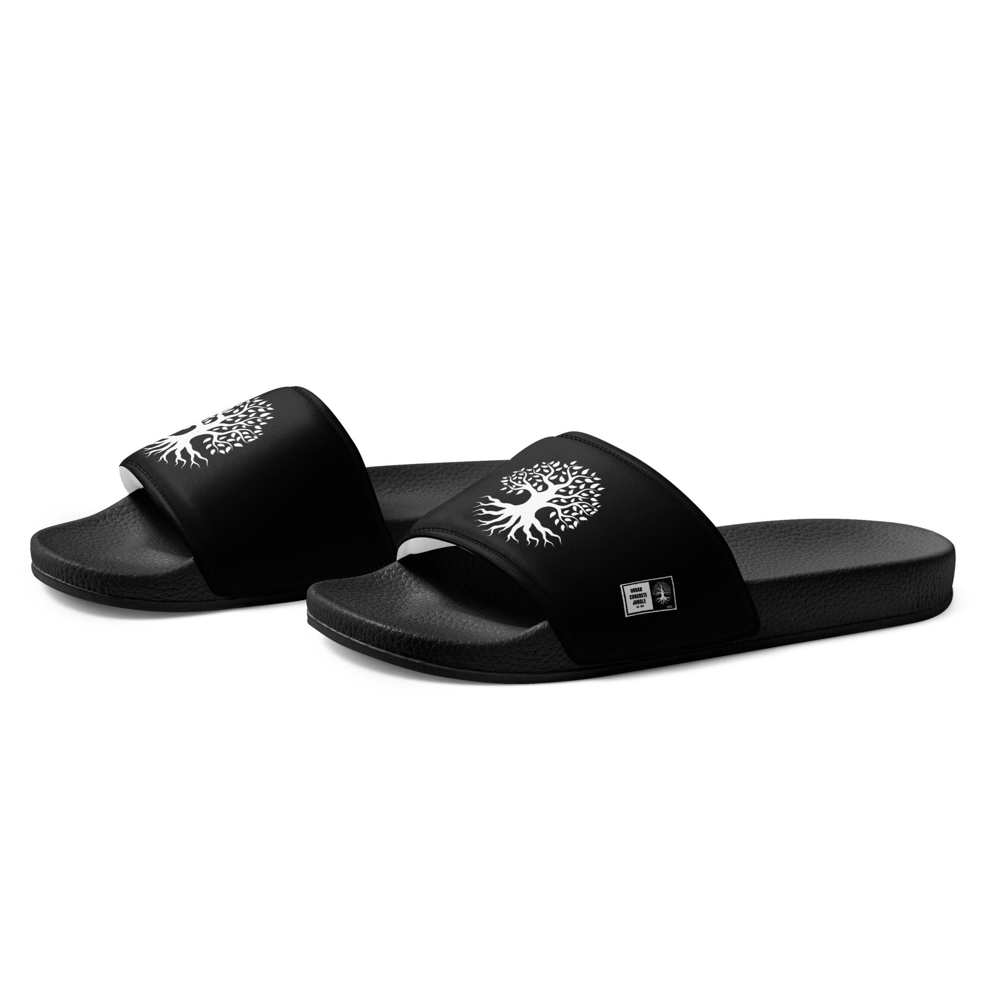 Men’s slides Gface White Urban Concrete Jungle