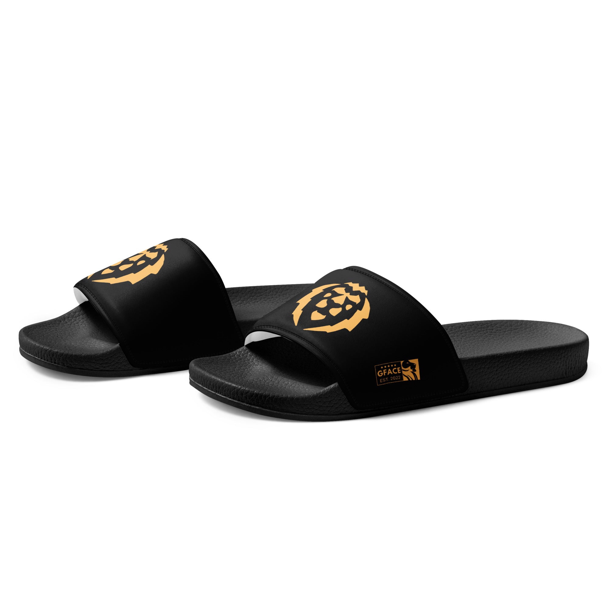 GFACE Men's Gold Lion slides