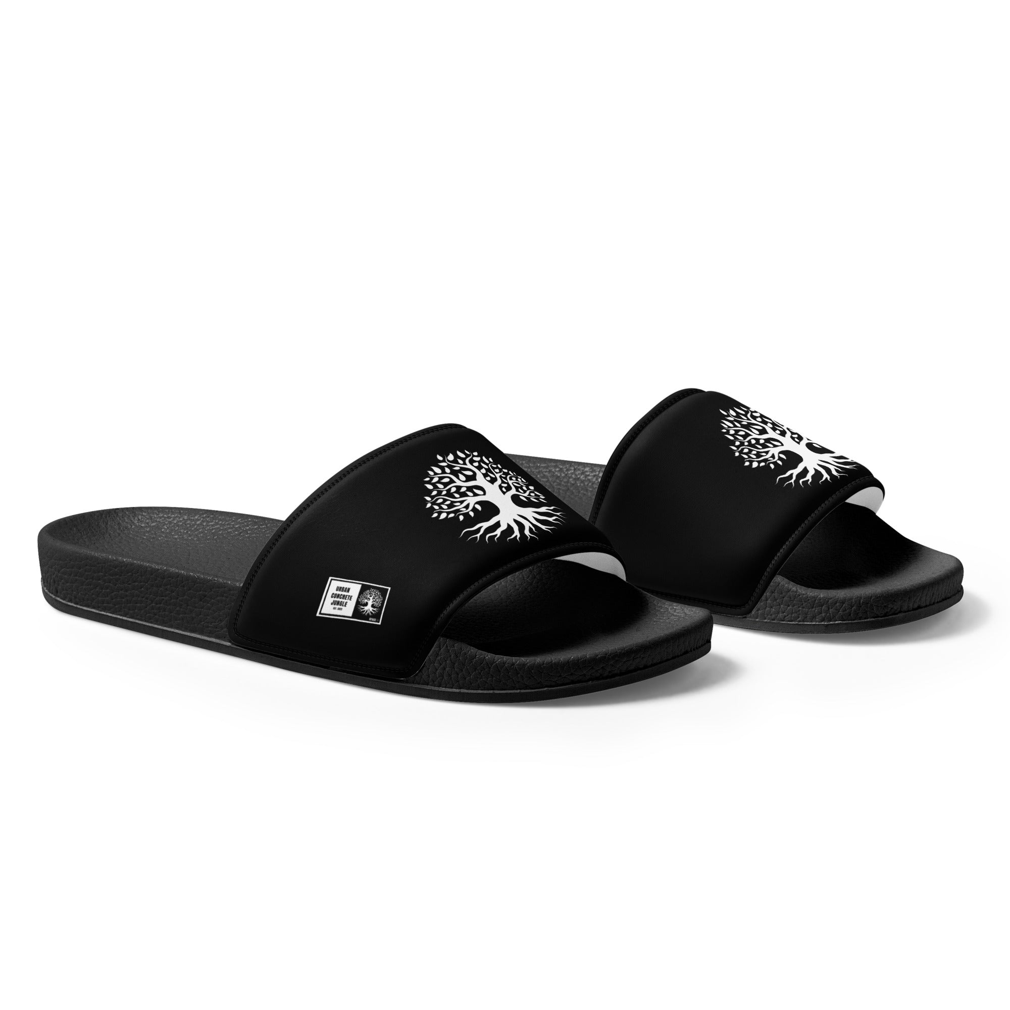 Men’s slides Gface White Urban Concrete Jungle