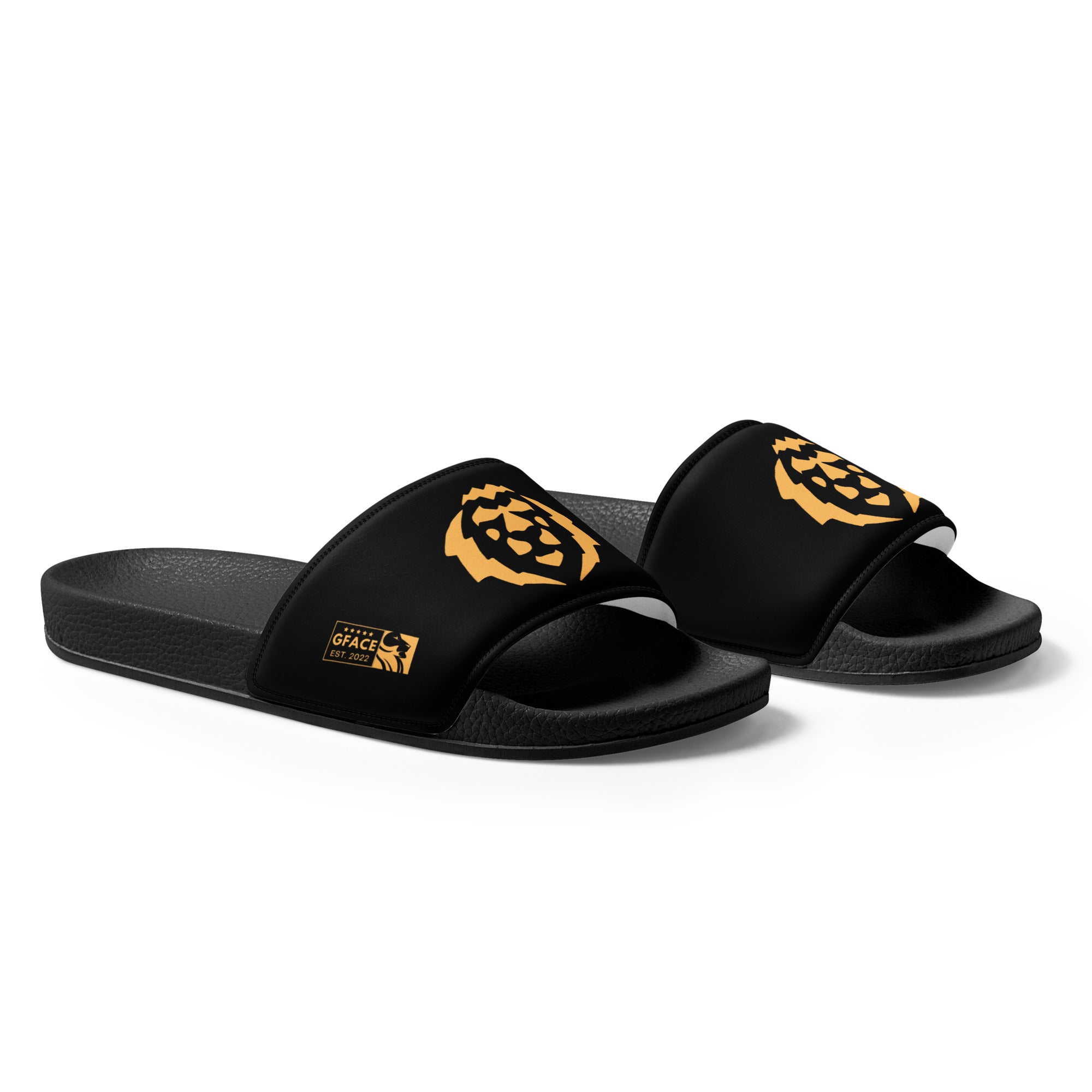 GFACE Men's Gold Lion slides