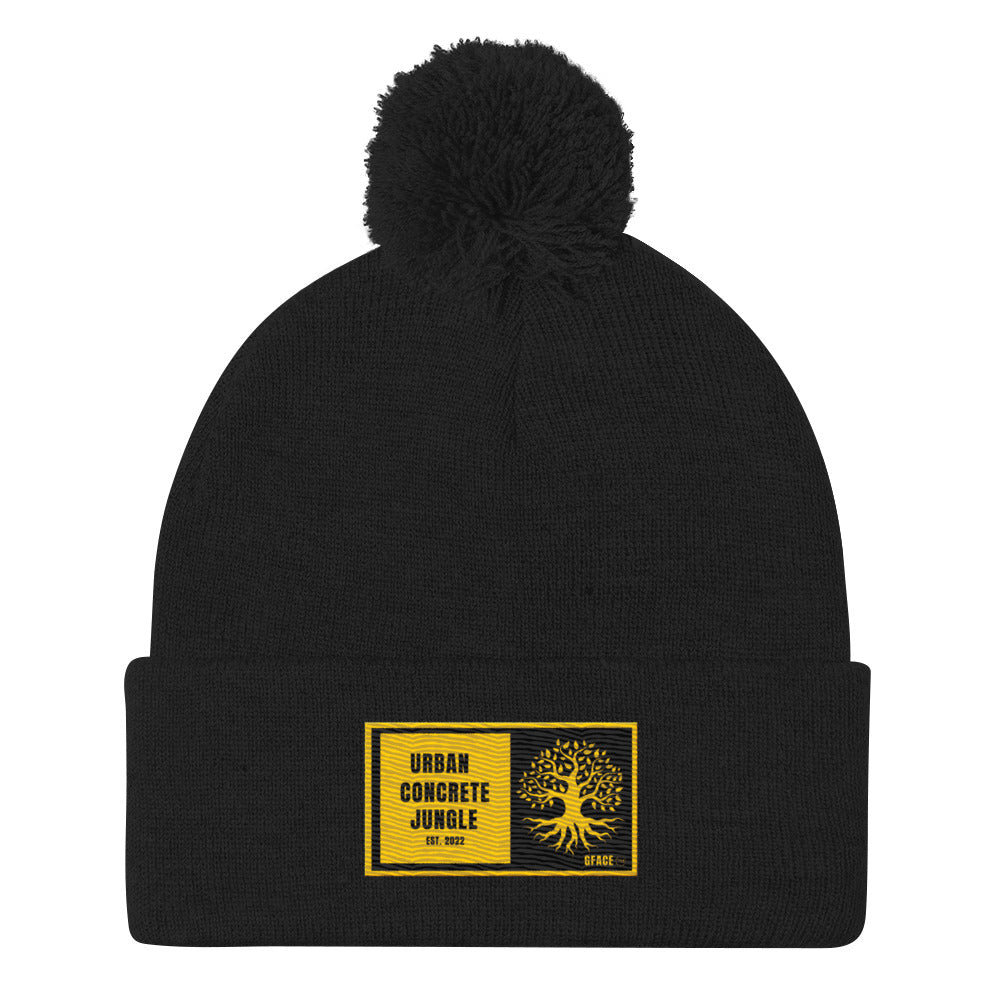 Pom-Pom Beanie GFACE Gold Urban Concrete Jungle