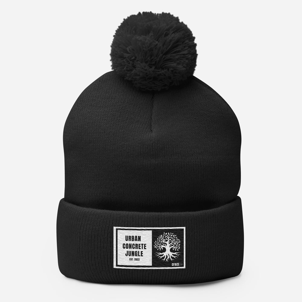 Pom-Pom Beanie GFACE White Urban Concrete Jungle