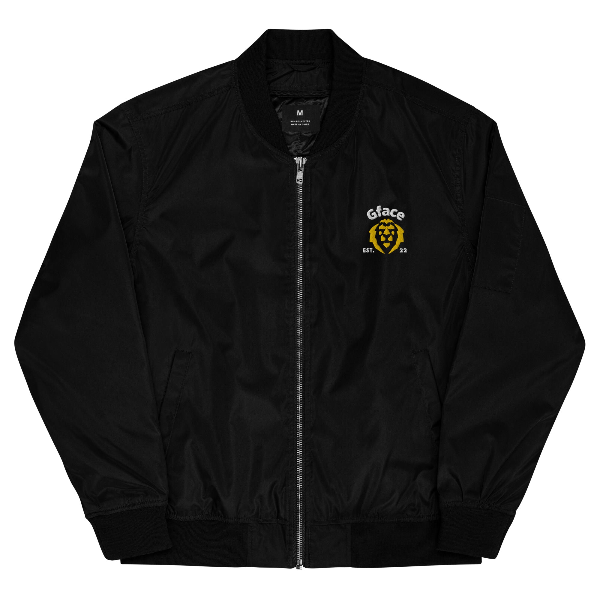 Gface Premium Bomber Jacket Gold Lion Logo