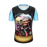 Gface Women's T-shirt Biker Betty BOOP