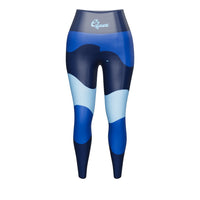 Yoga Leggings Abstract Blue GFACE World Hear Me Roar 