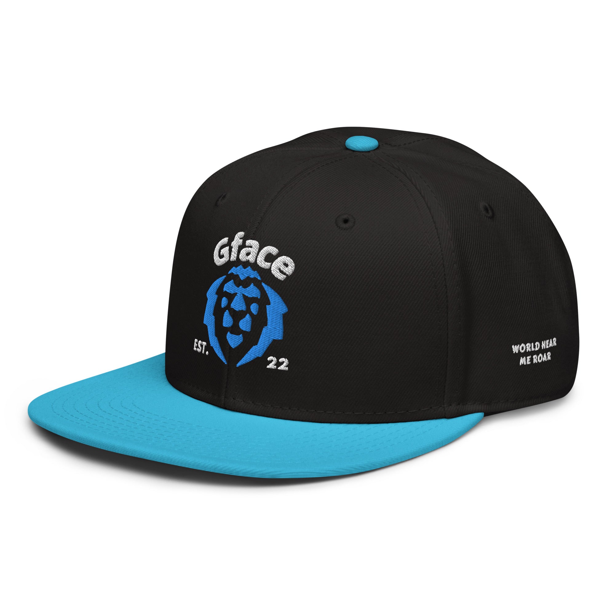 Gface Snapback Hat Blue Lion Logo