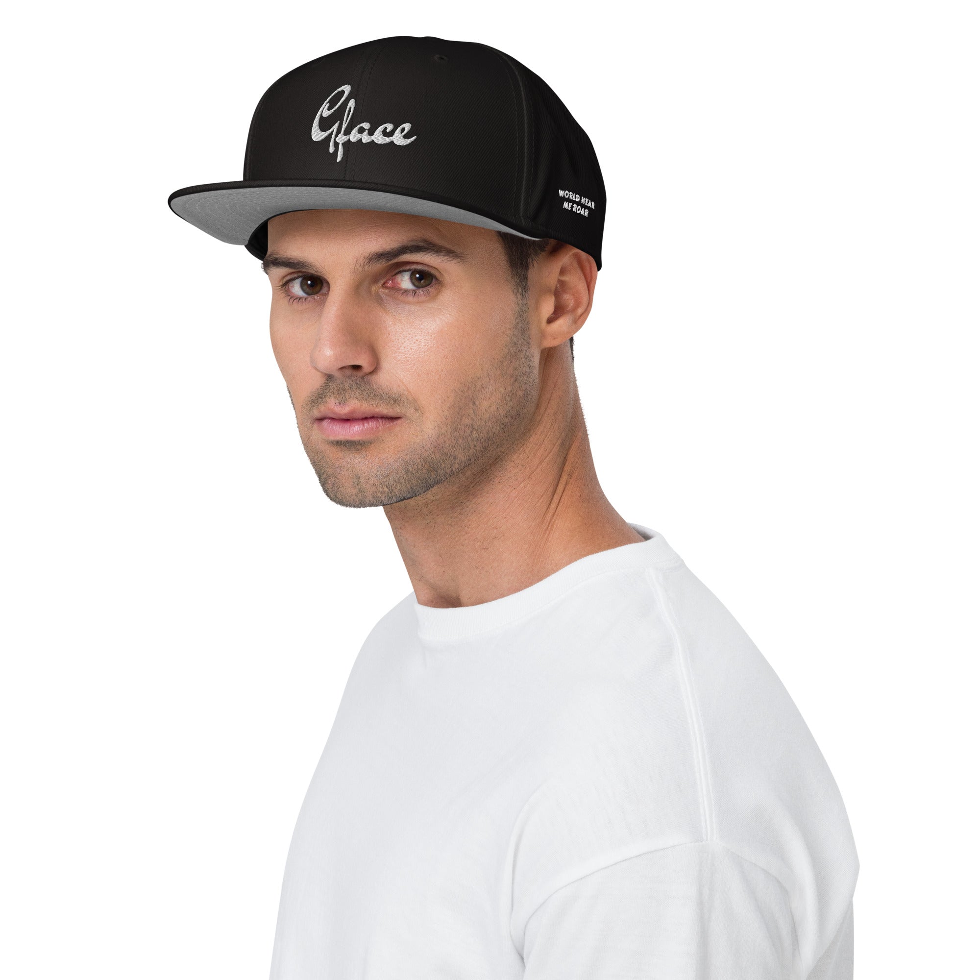 Gface Snapback Hat White Signature Series