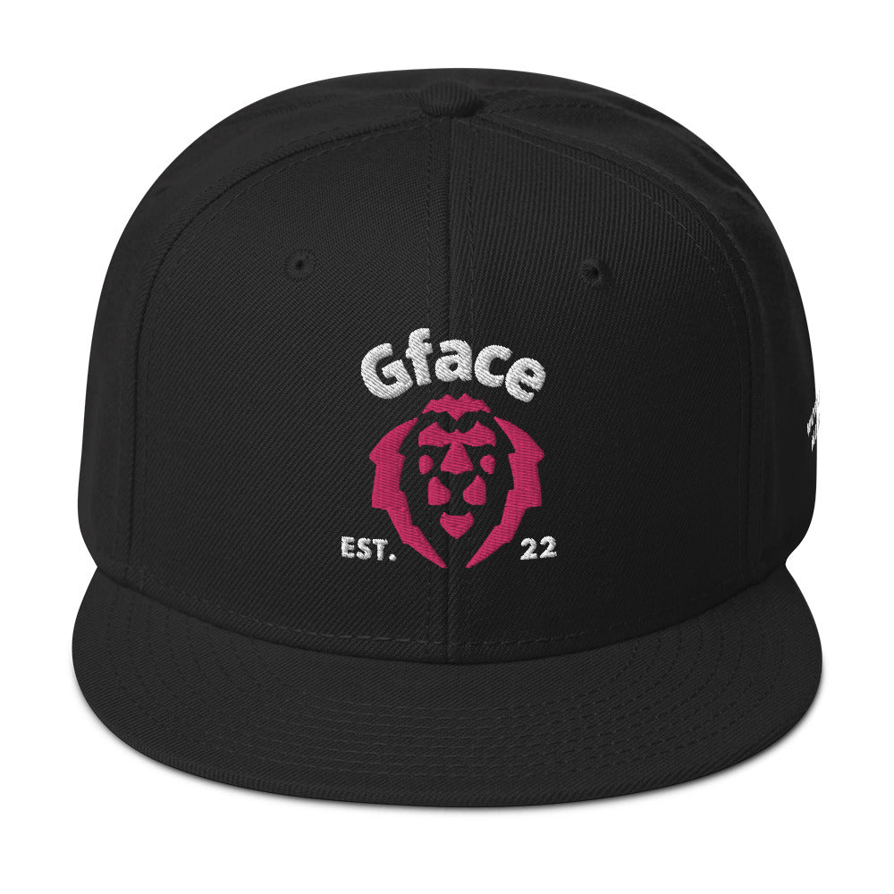 Snapback Hat Gface Pink Lion Logo