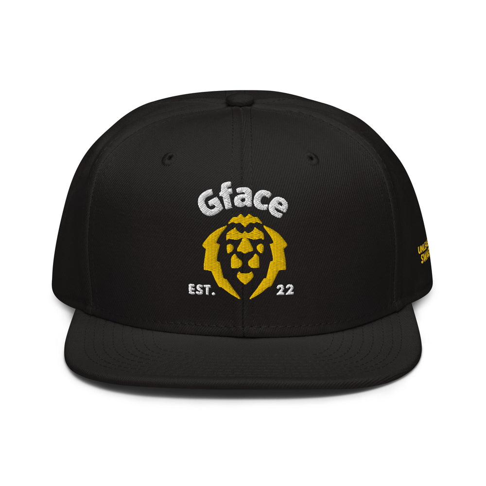 Gface Snapback Hat Gold Lion logo