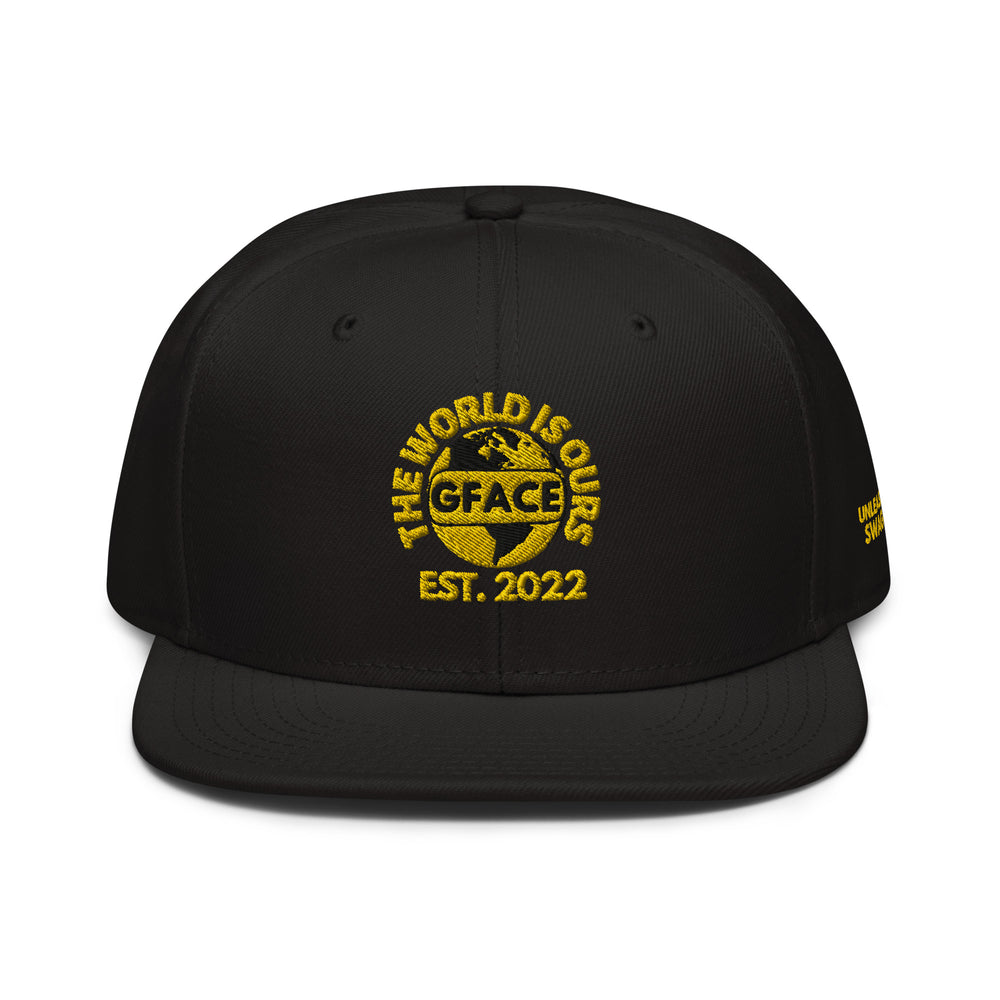 Snapback cap Gface Gold The World is Ours