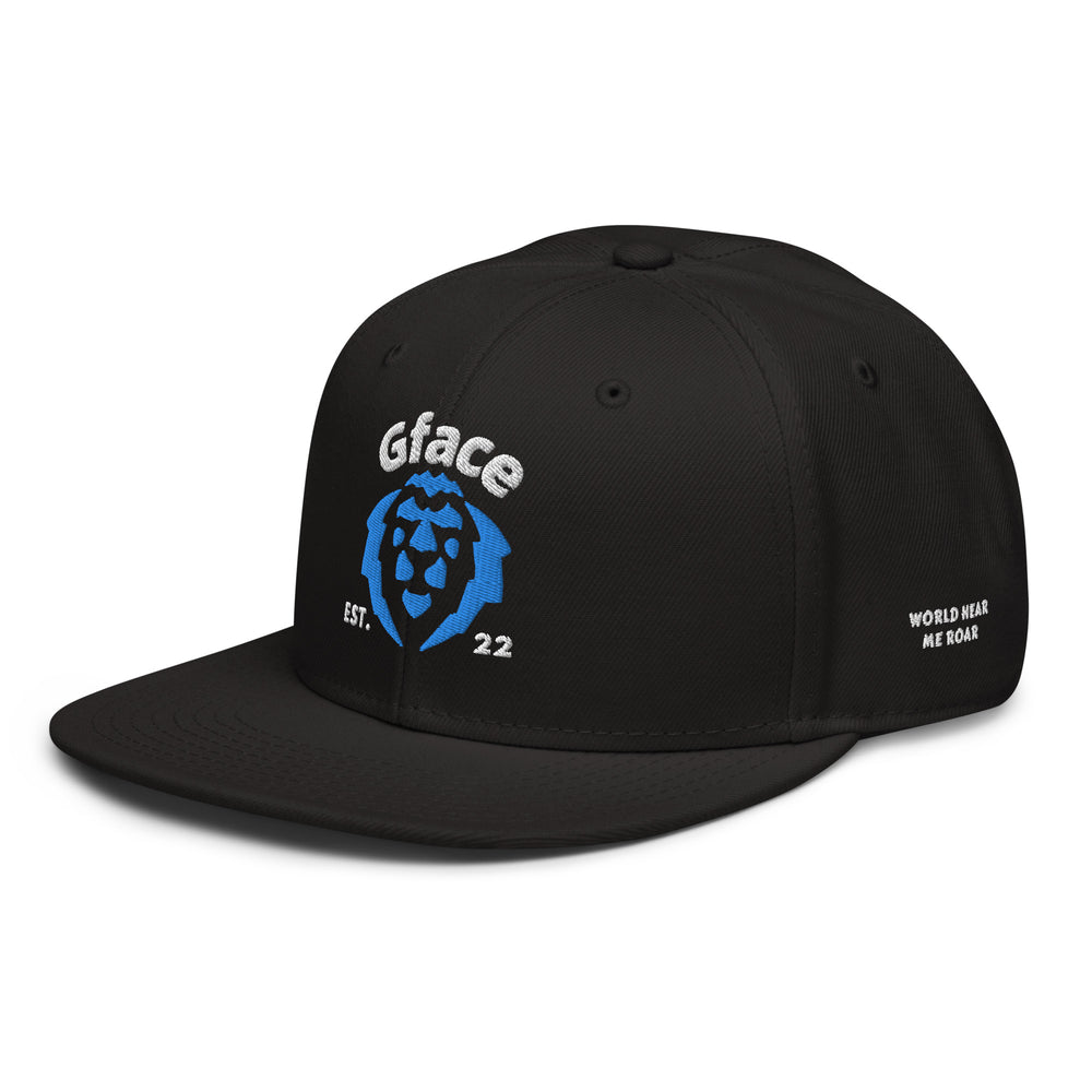 Gface Snapback Hat Blue Lion Logo