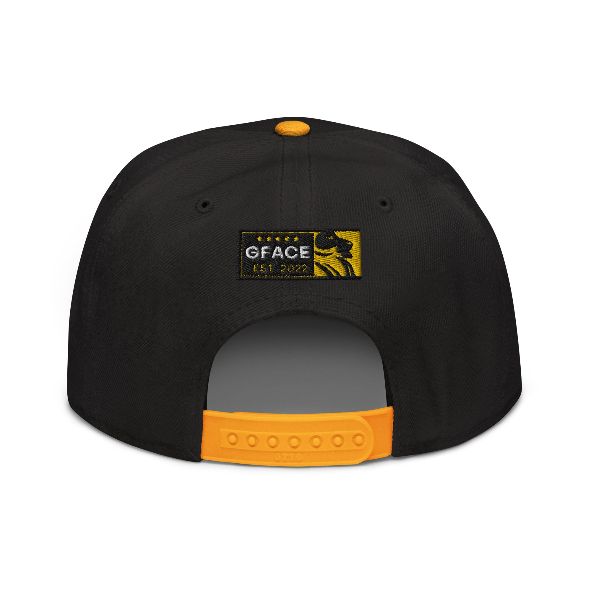 Gface Snapback Hat Gold Lion logo