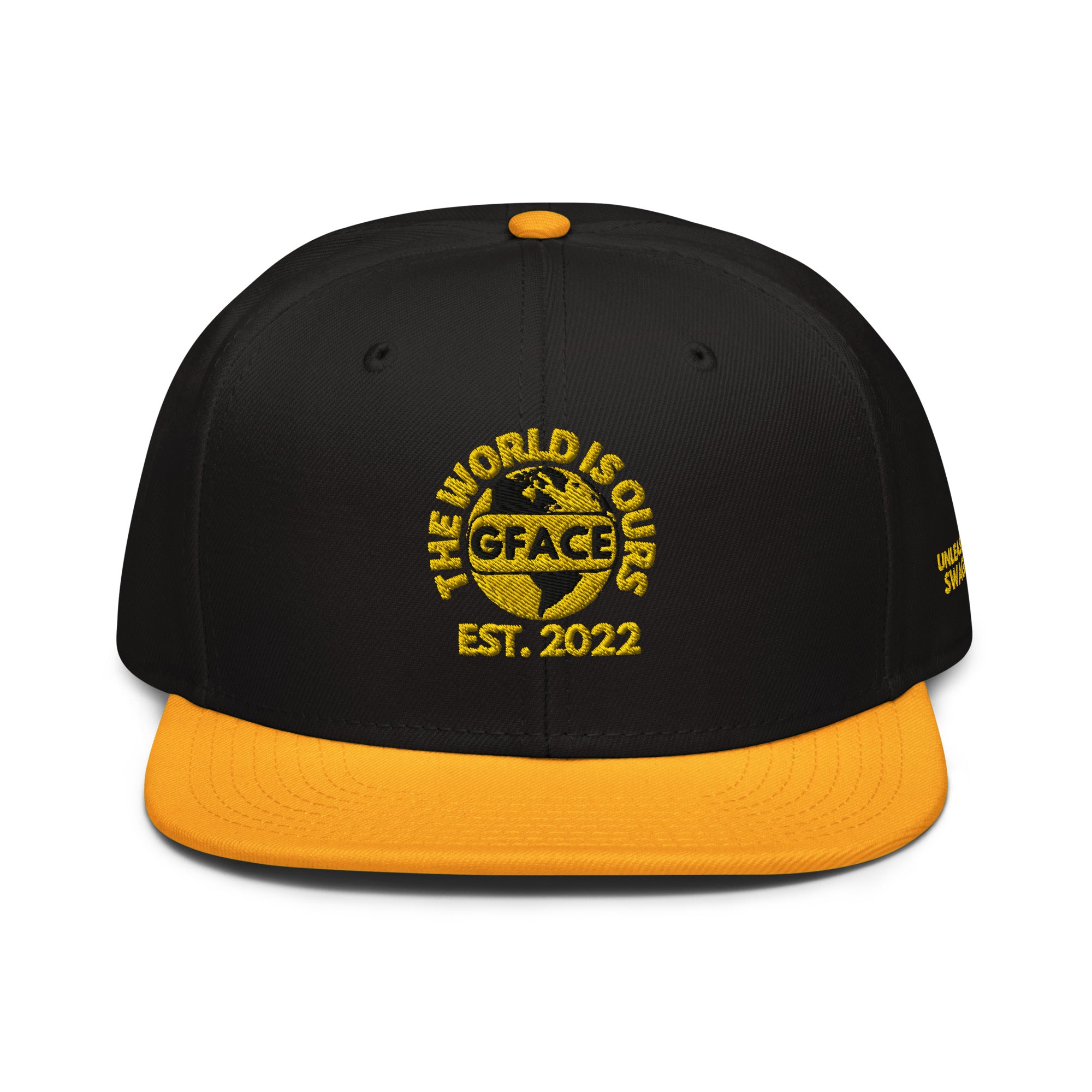 Snapback cap Gface Gold The World is Ours