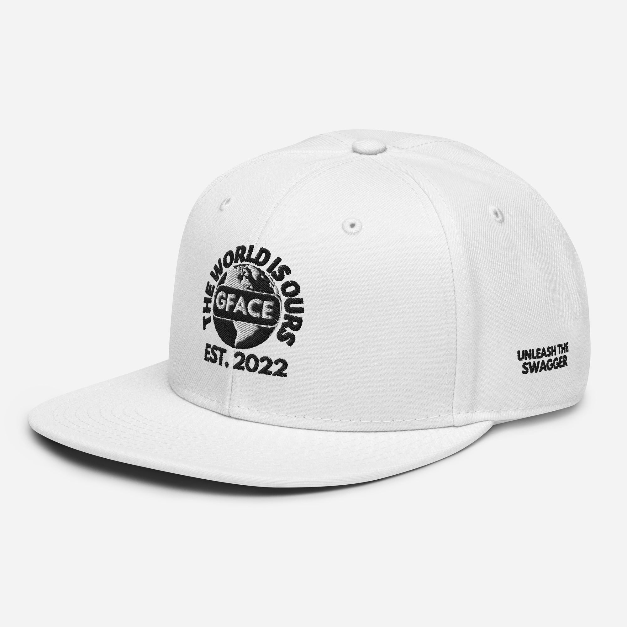 Snapback Cap White Gface The World Is Ours