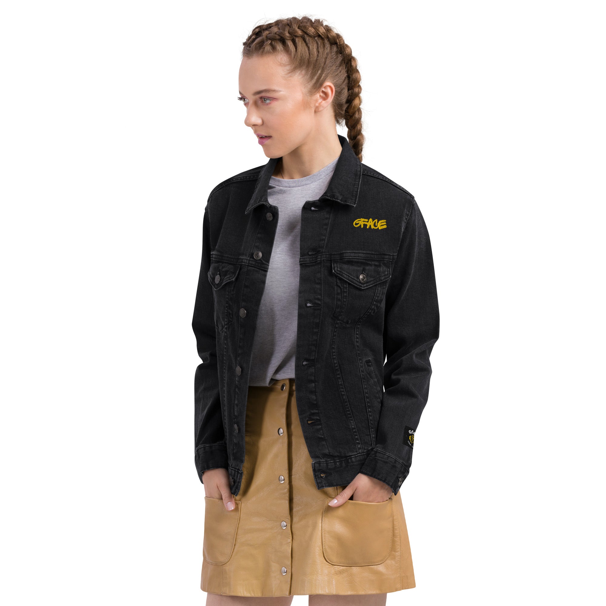 Unisex denim jacket Gold GFACE Urban Concrete Jungle