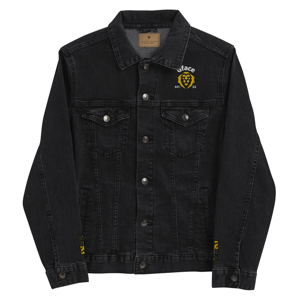 Gface Unisex denim jacket Gold Lion Logo