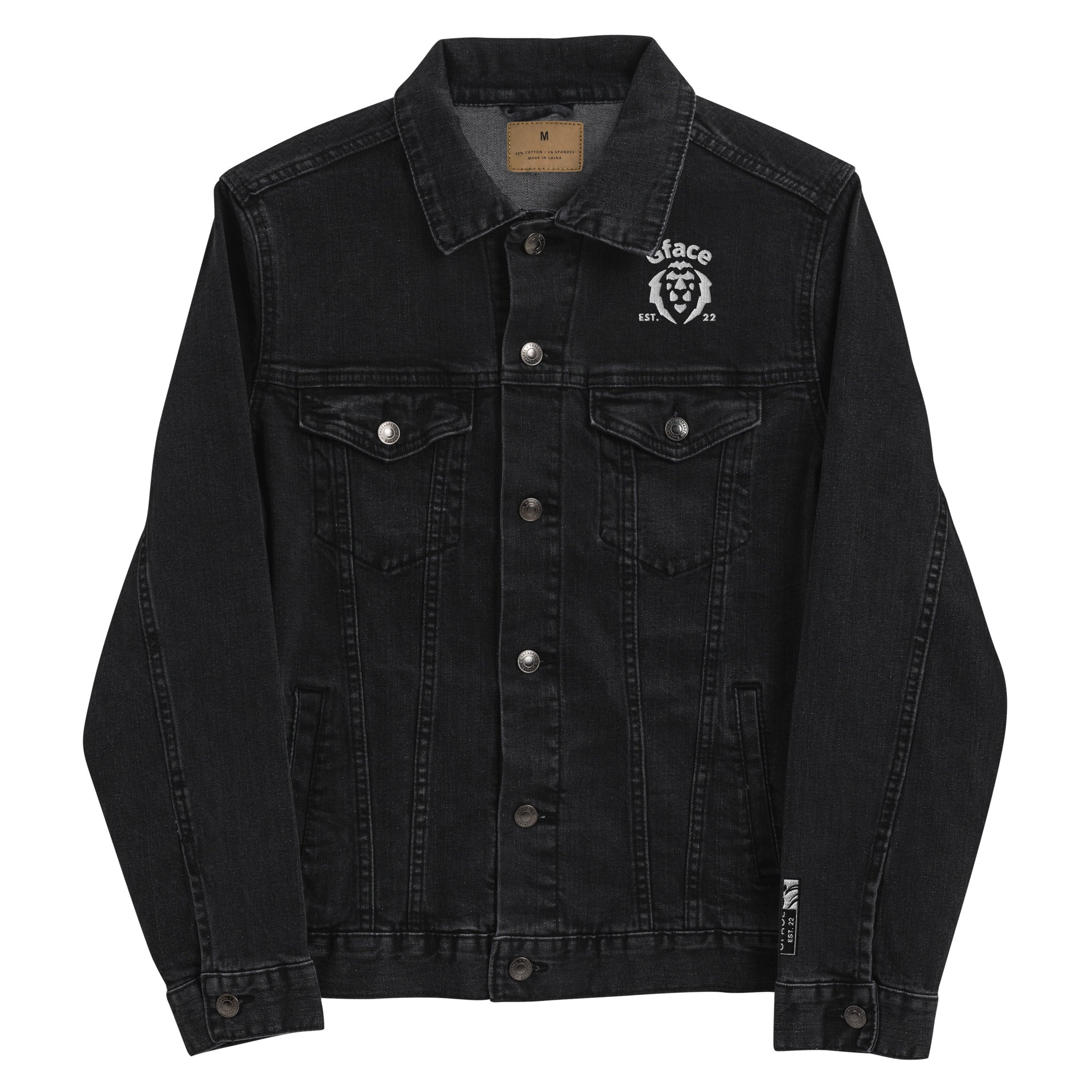 Gface Unisex denim jacket White Lion Logo