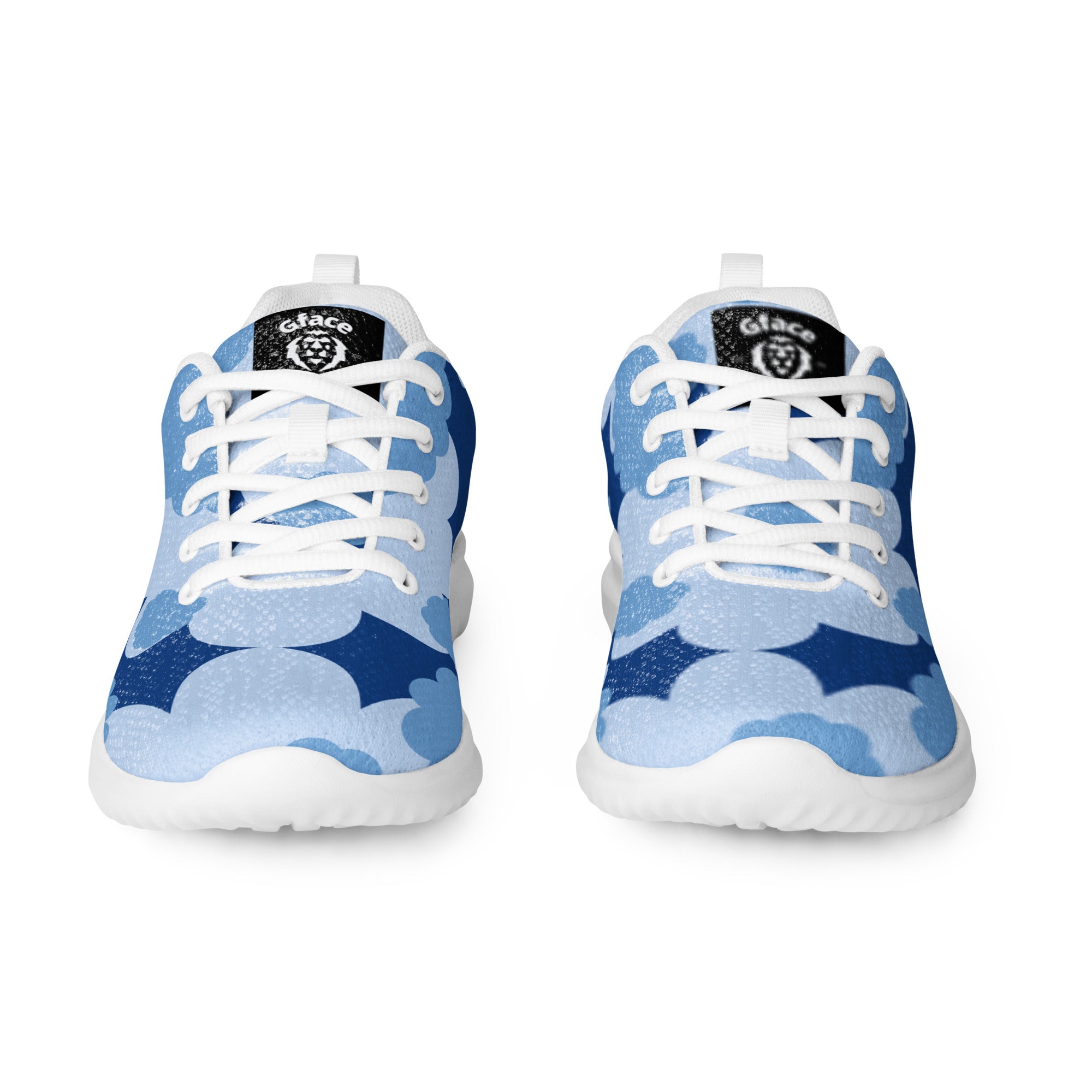 Women’s Blue Flower Abstract GFACE Athletic Sneakers