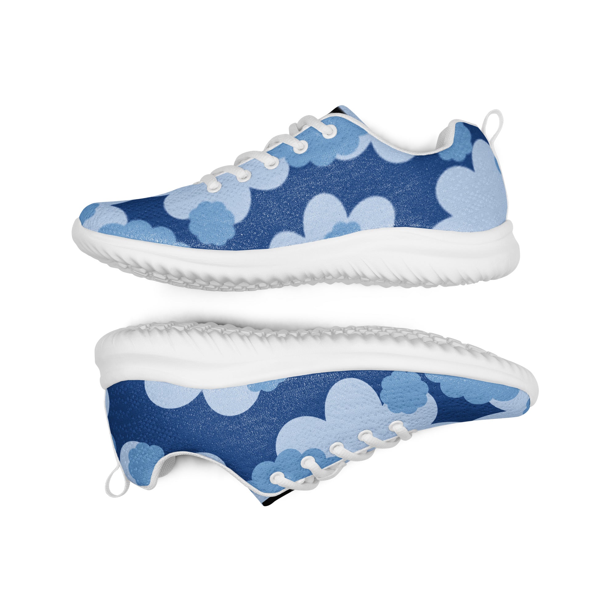 Women’s Blue Flower Abstract GFACE Athletic Sneakers