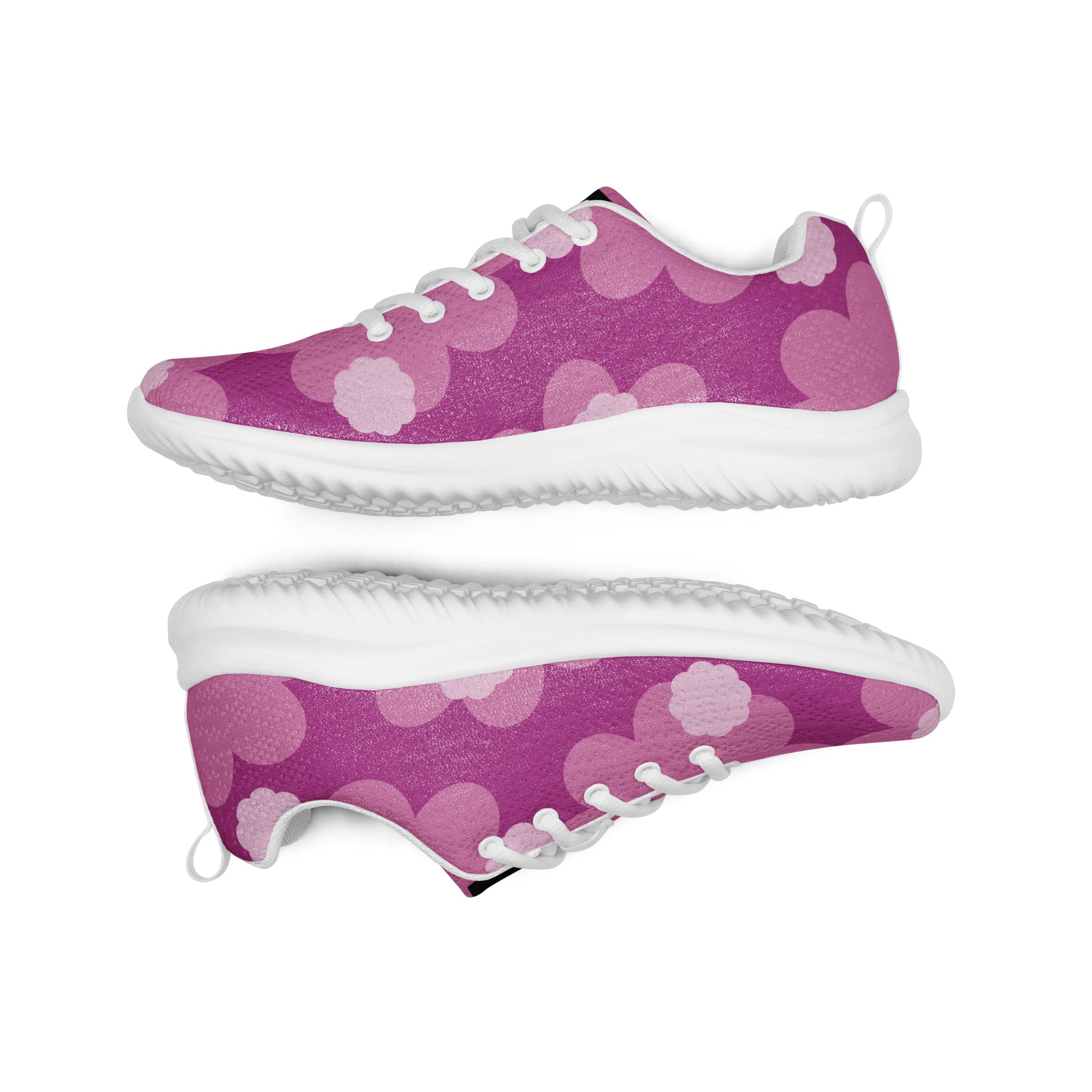 Women’s Pink Flower Abstract GFACE Athletic Sneakers