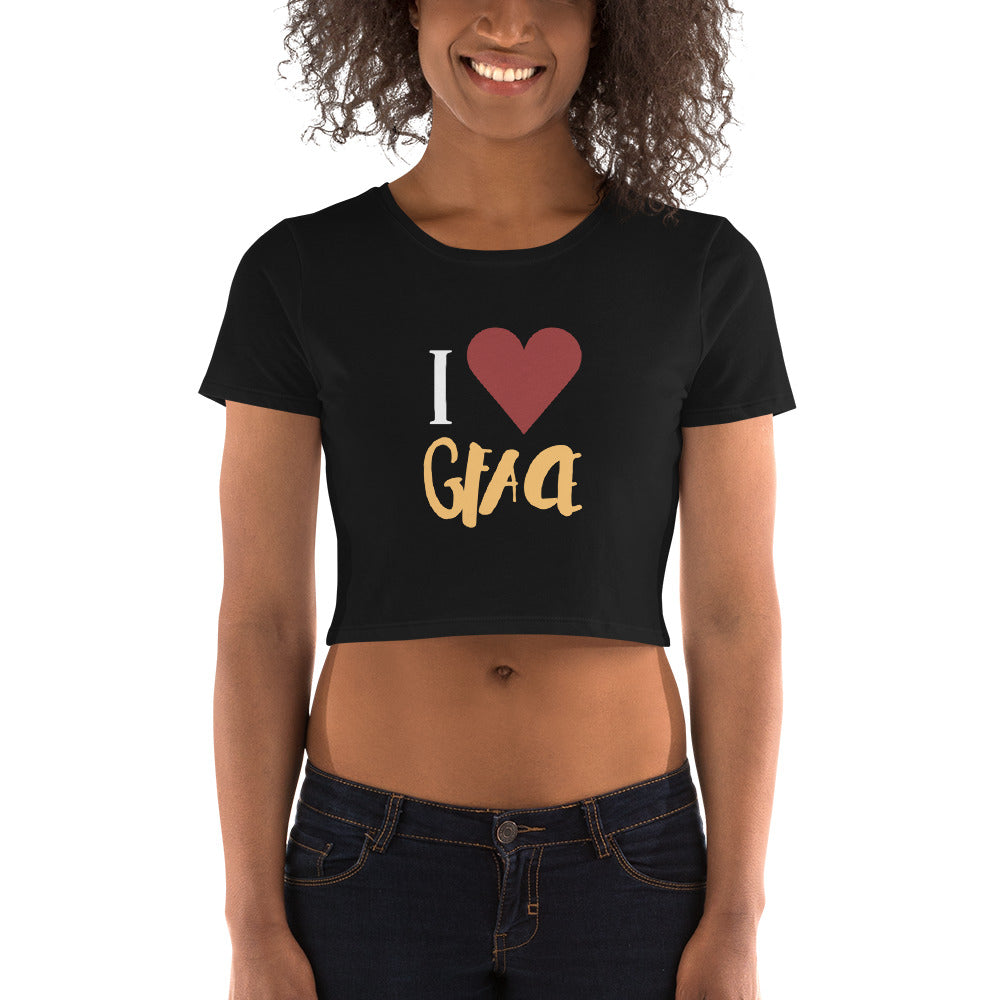 I ❤️ Gface Women’s Black Crop Tee