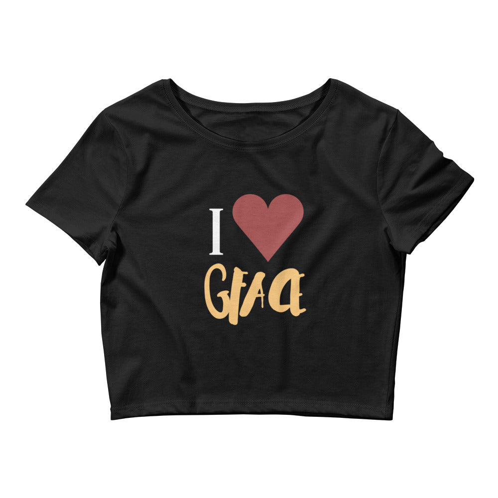 I ❤️ Gface Women’s Black Crop Tee