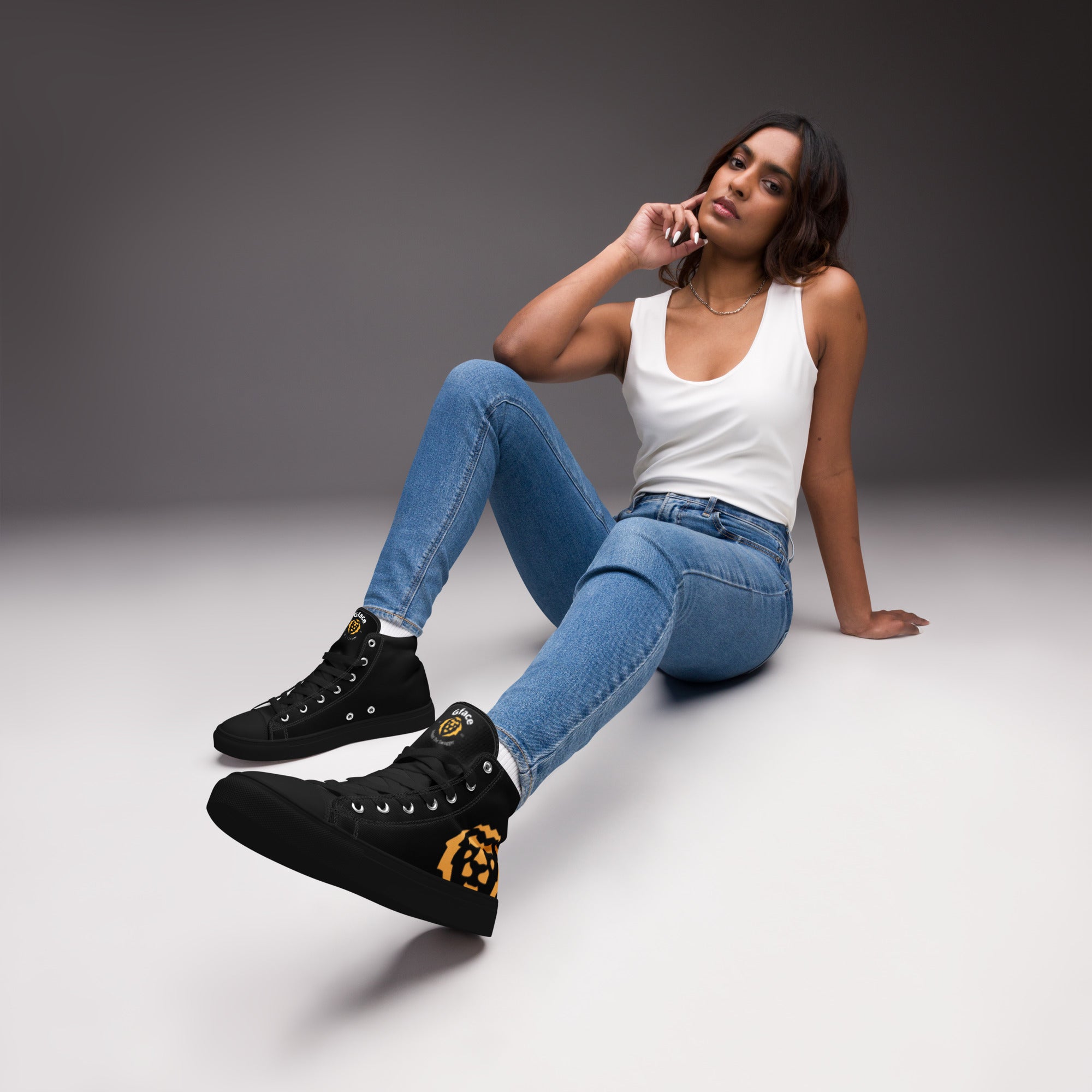 Women’s high top canvas GFACE Gold Lion kicks