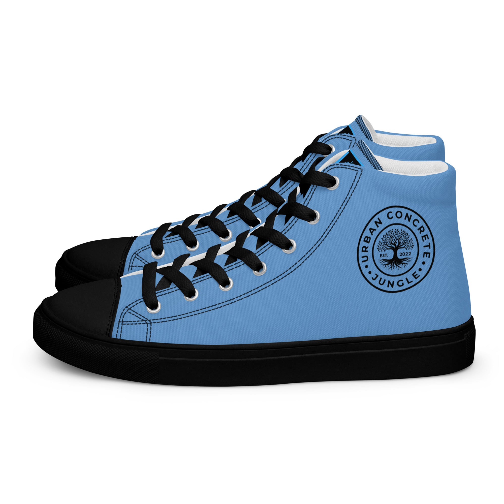 Women’s high top canvas GFACE Blue Urban Concrete Jungle Kicks