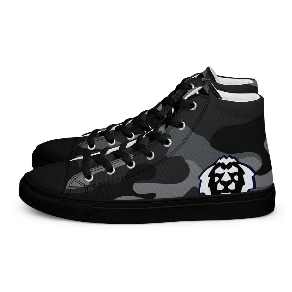 Gface Women's black Camo-Incognito high top canvas Kicks