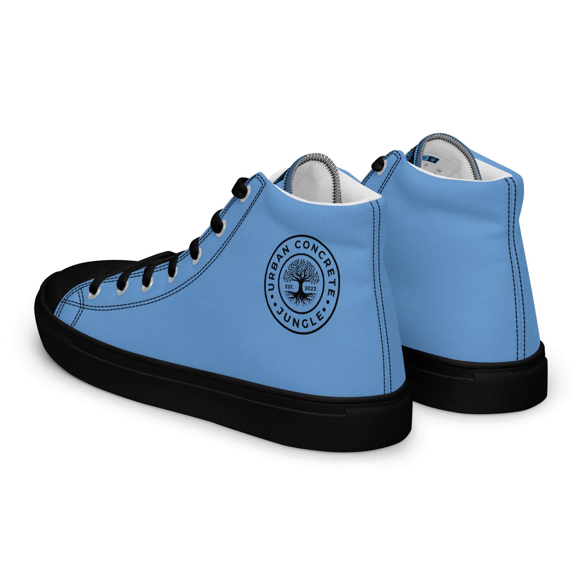 Women’s high top canvas GFACE Blue Urban Concrete Jungle Kicks