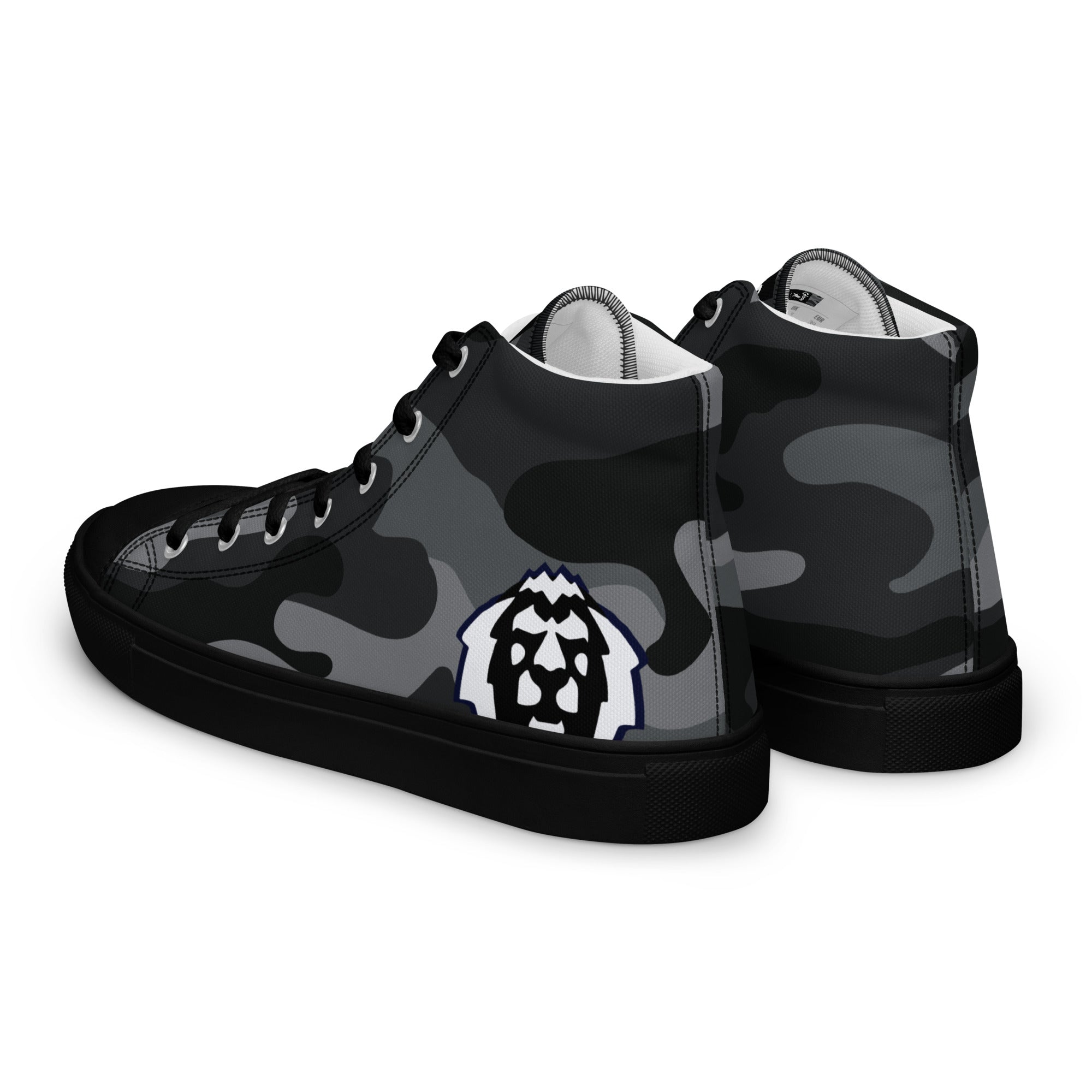 Gface Women's black Camo-Incognito high top canvas Kicks