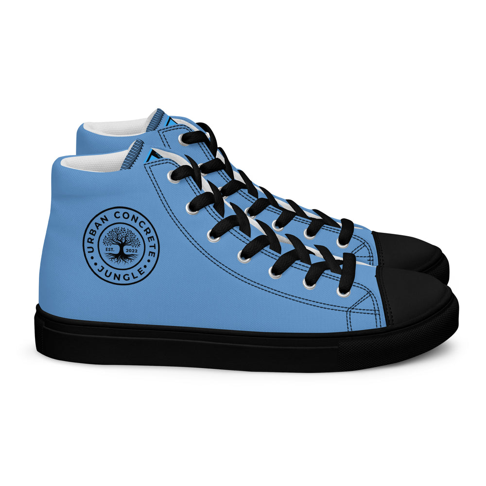 Women’s high top canvas GFACE Blue Urban Concrete Jungle Kicks