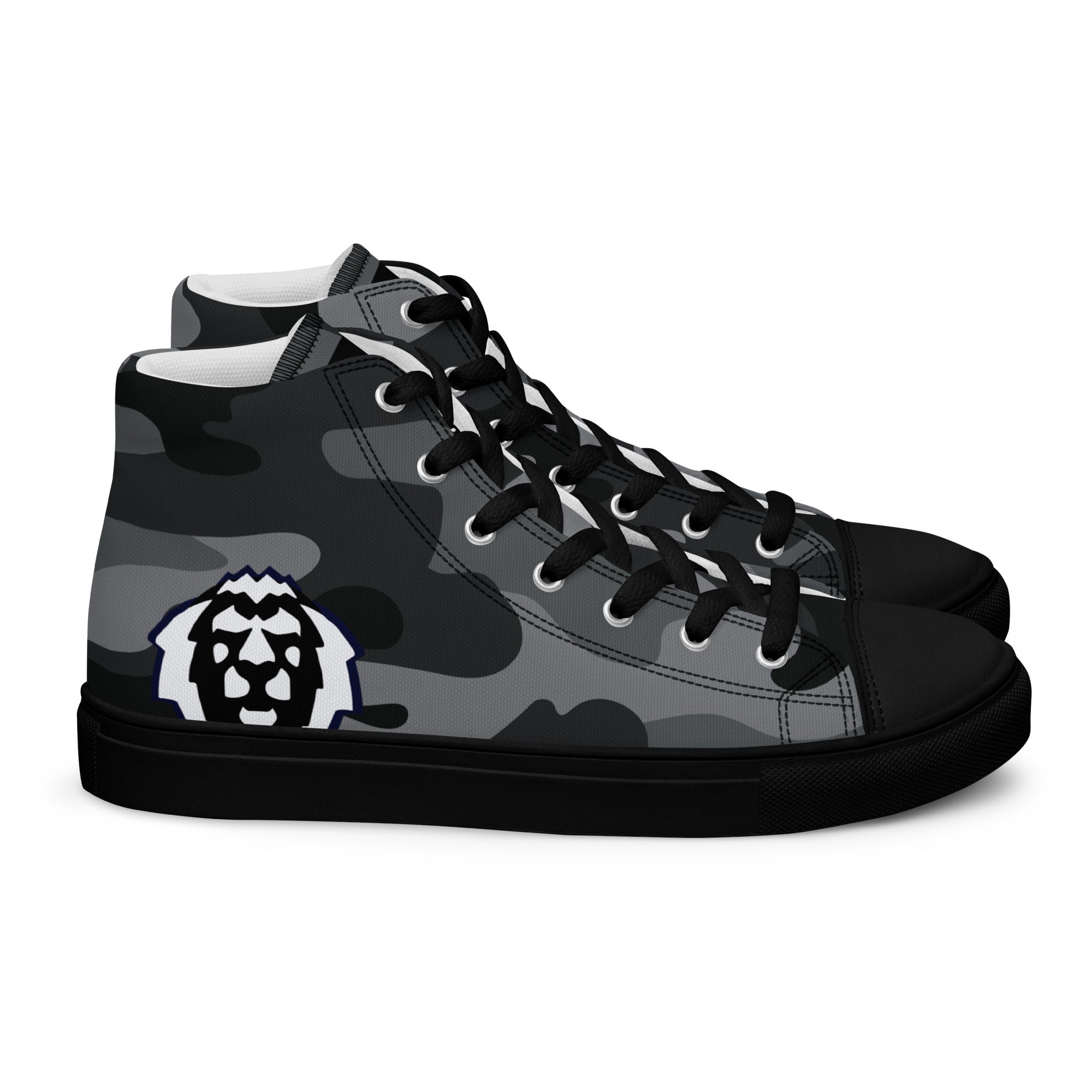 Gface Women's black Camo-Incognito high top canvas Kicks