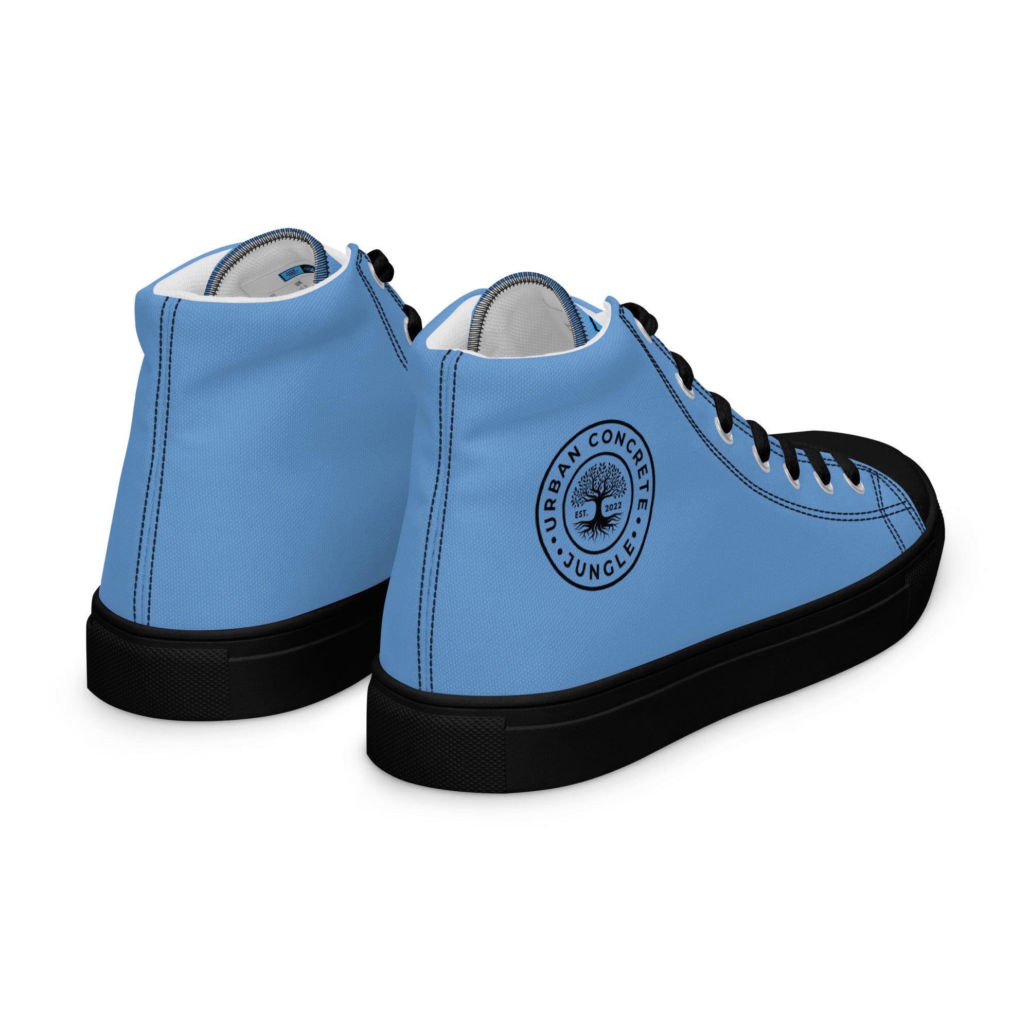 Women’s high top canvas GFACE Blue Urban Concrete Jungle Kicks