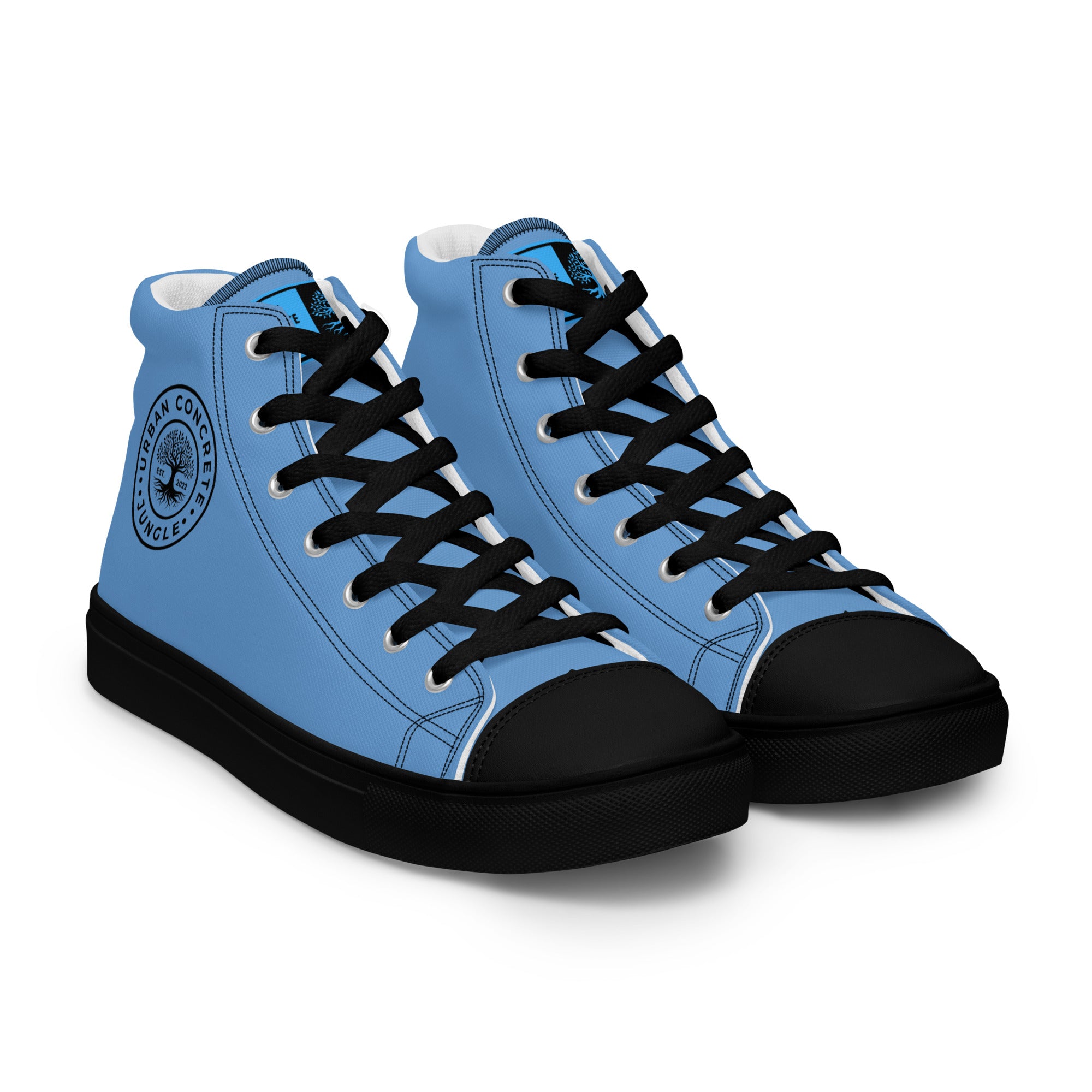 Women’s high top canvas GFACE Blue Urban Concrete Jungle Kicks