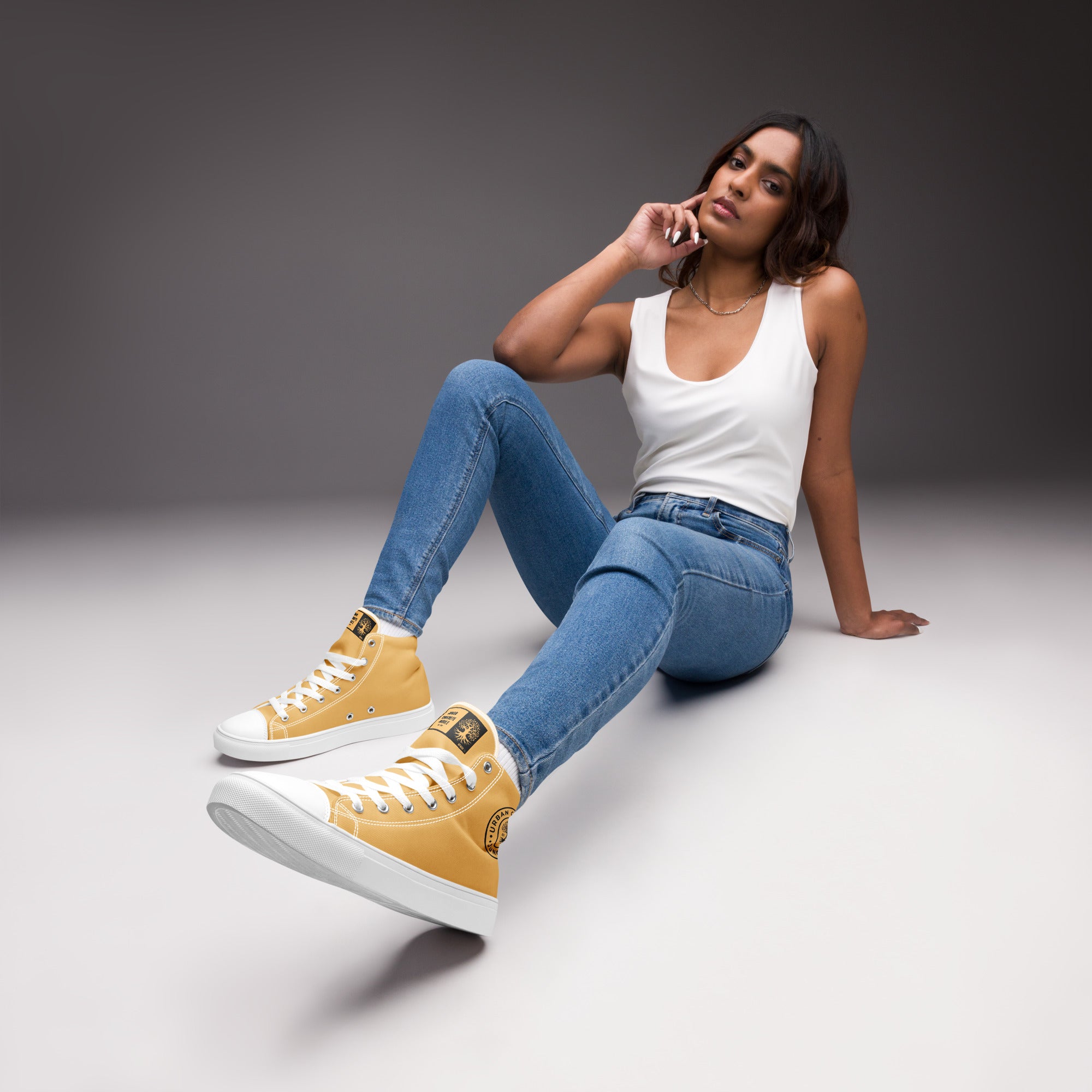 Women’s high top canvas GFACE Gold Urban Concrete Jungle Kicks