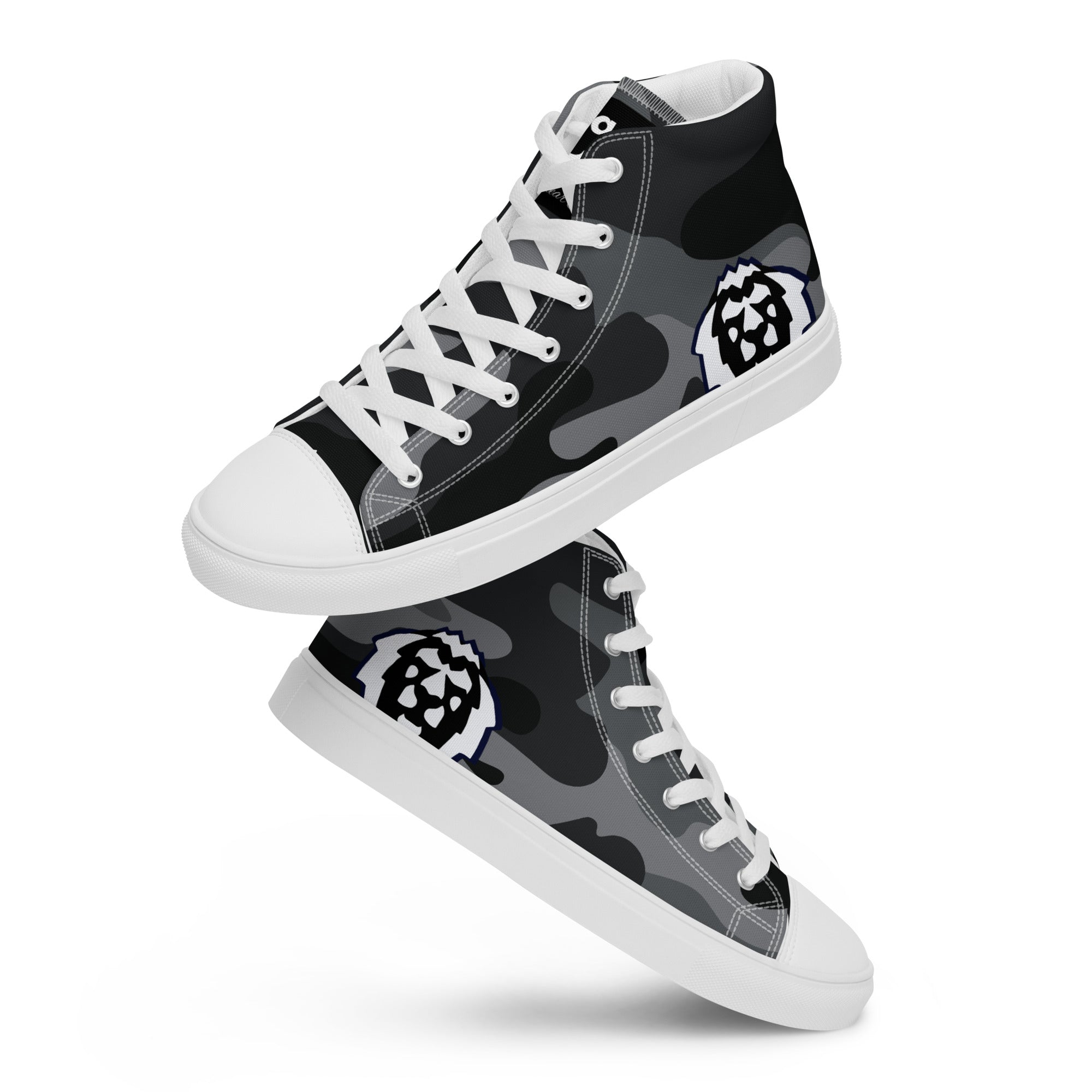 Gface Women's black Camo-Incognito high top canvas Kicks