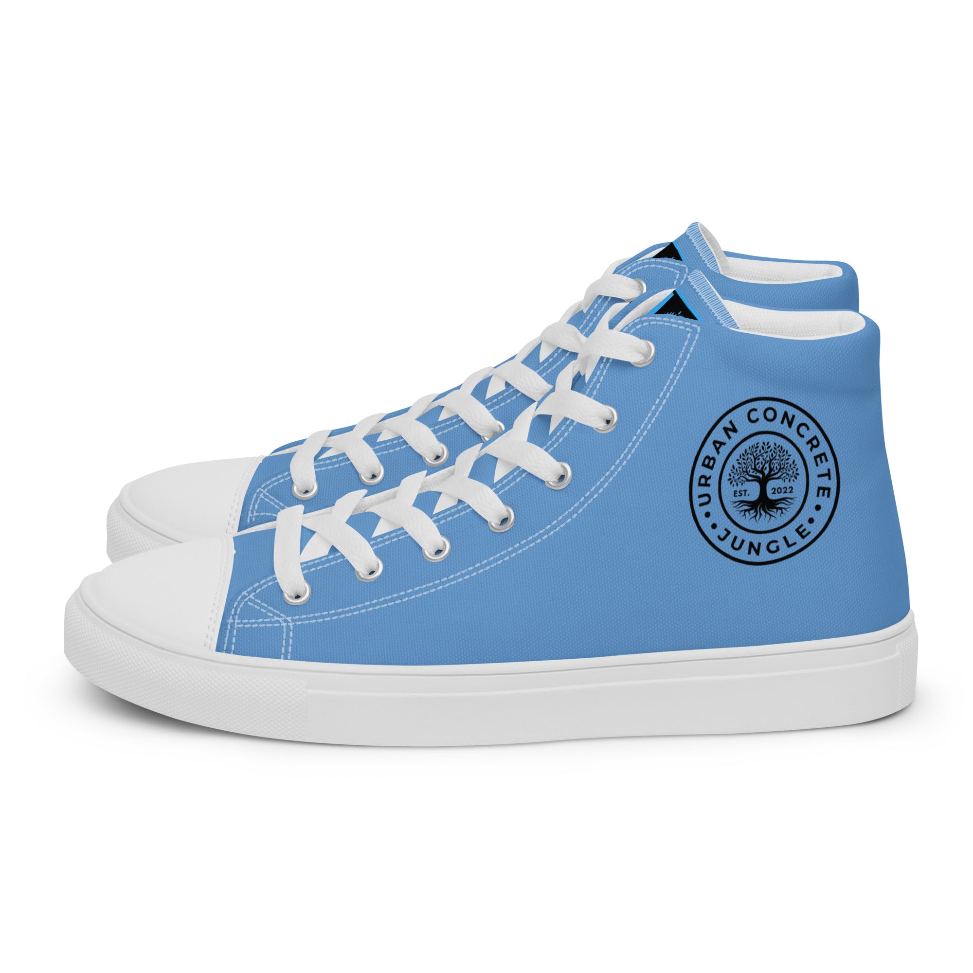 Women’s high top canvas GFACE Blue Urban Concrete Jungle Kicks