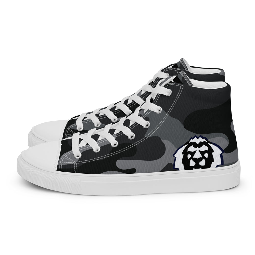 Gface Women's black Camo-Incognito high top canvas Kicks