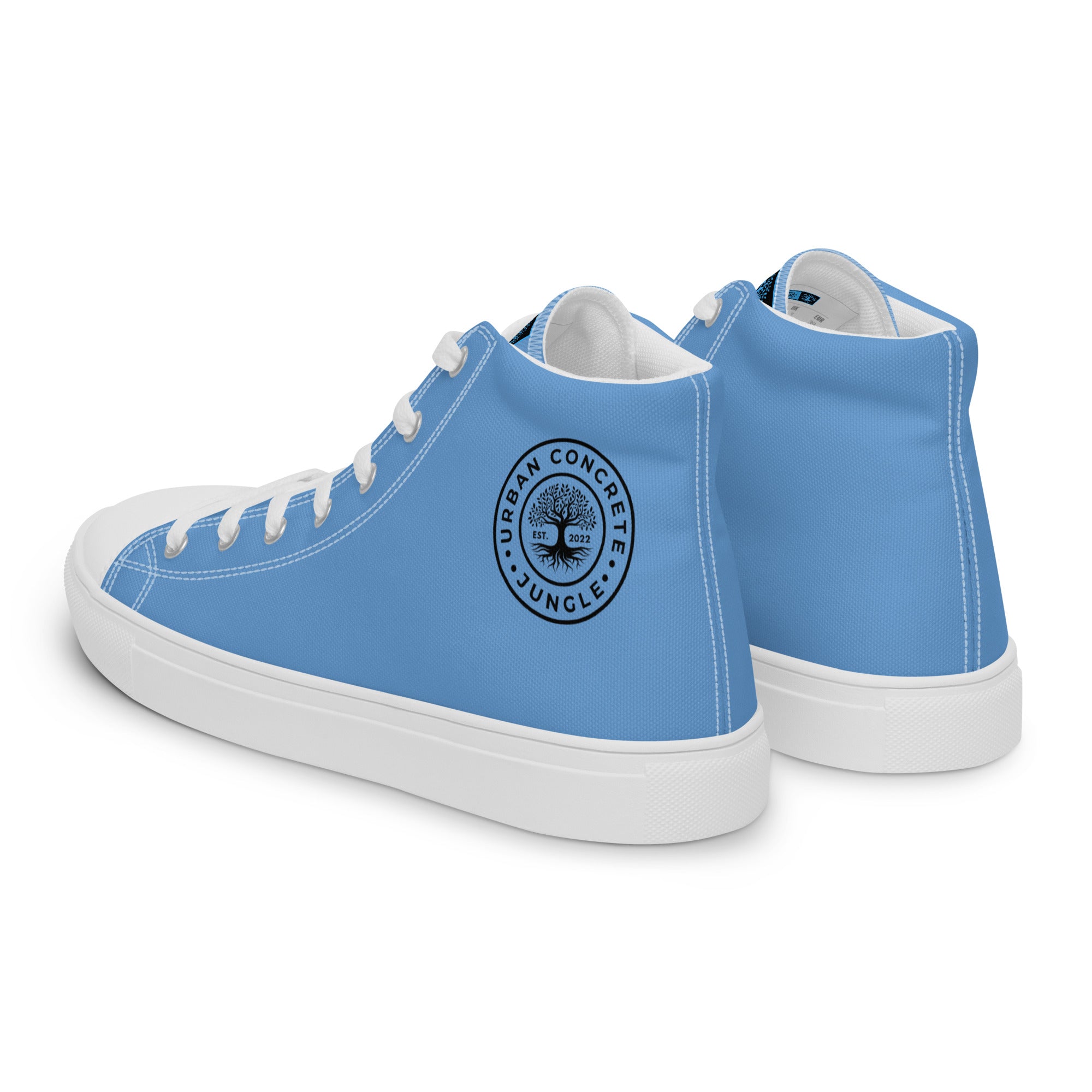 Women’s high top canvas GFACE Blue Urban Concrete Jungle Kicks