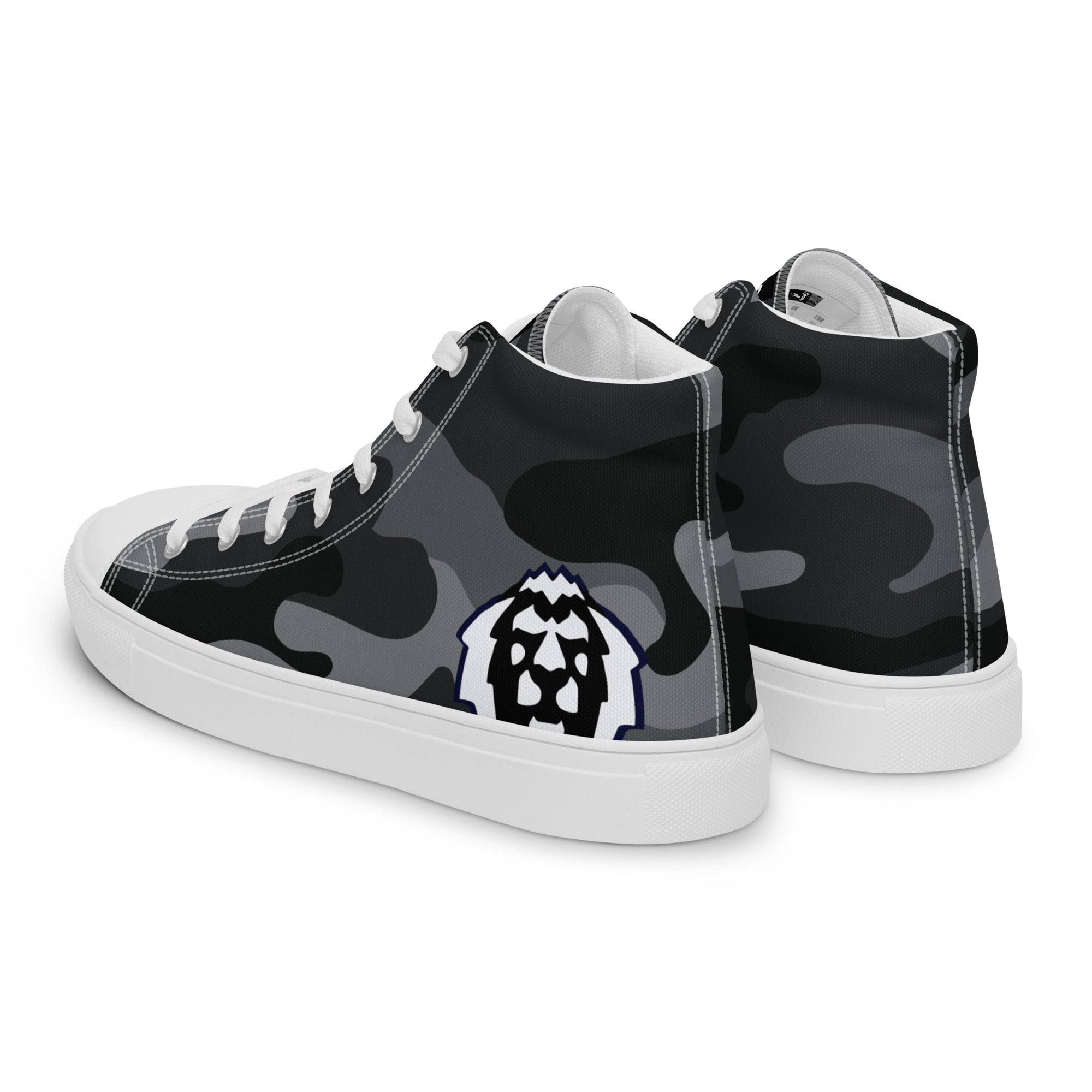 Gface Women's black Camo-Incognito high top canvas Kicks