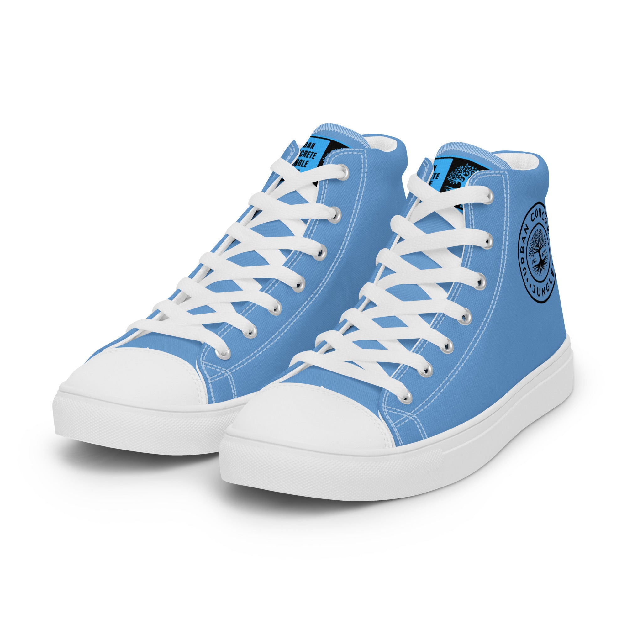 Women’s high top canvas GFACE Blue Urban Concrete Jungle Kicks