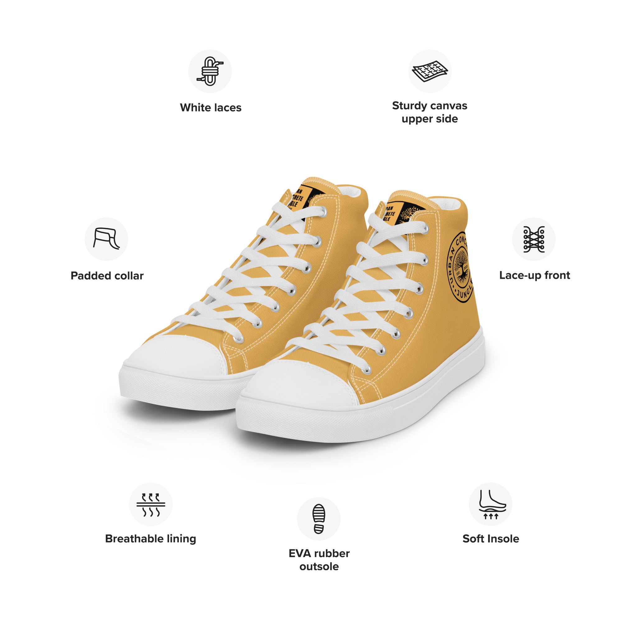 Women’s high top canvas GFACE Gold Urban Concrete Jungle Kicks