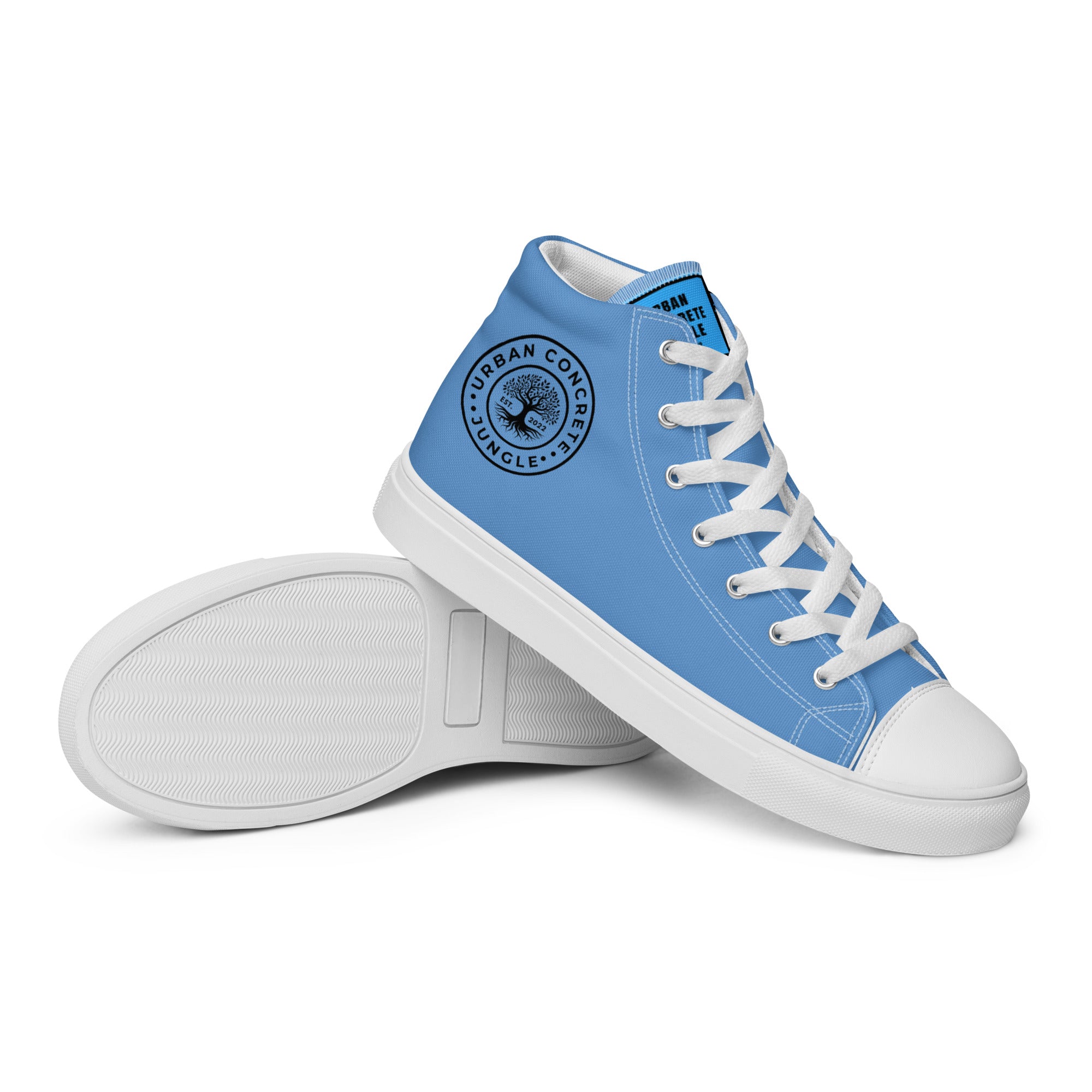 Women’s high top canvas GFACE Blue Urban Concrete Jungle Kicks