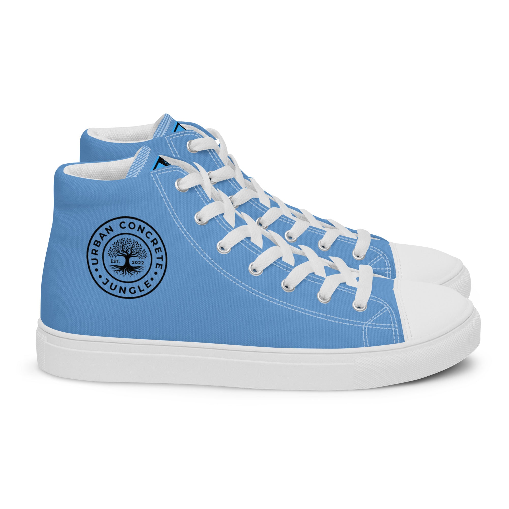 Women’s high top canvas GFACE Blue Urban Concrete Jungle Kicks